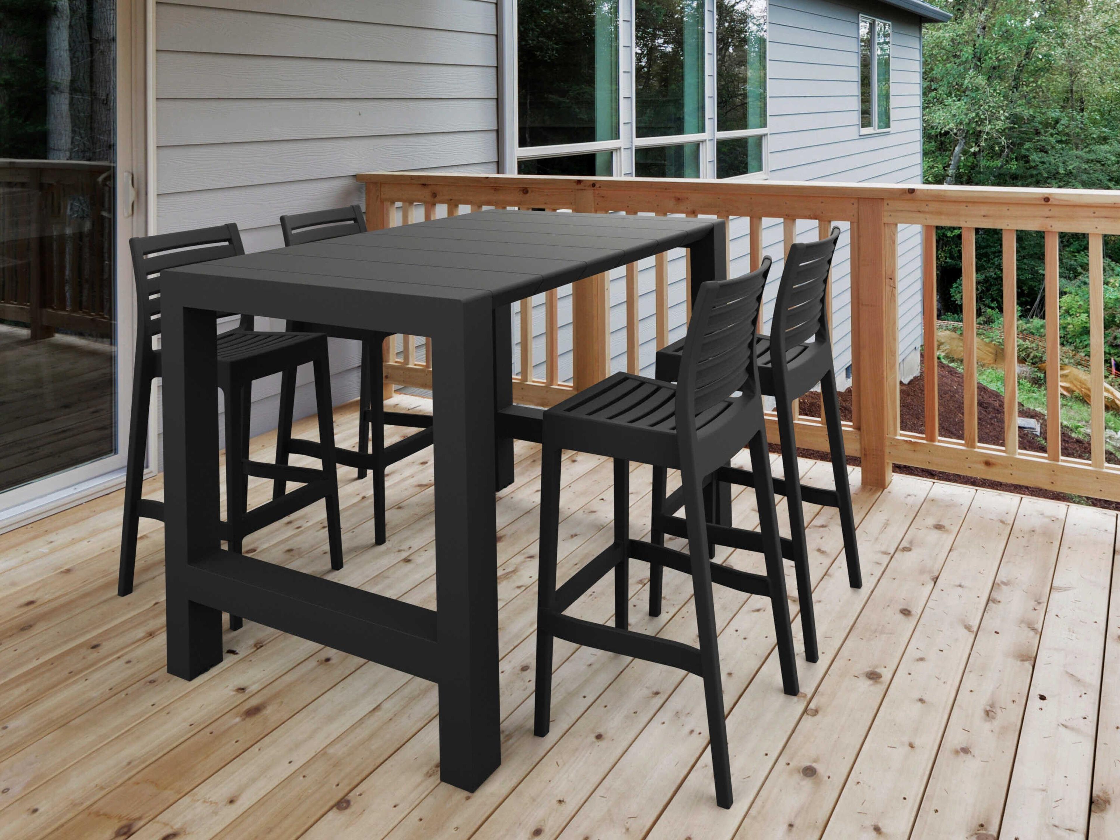 Vegas Black Polypropylene Dining Set