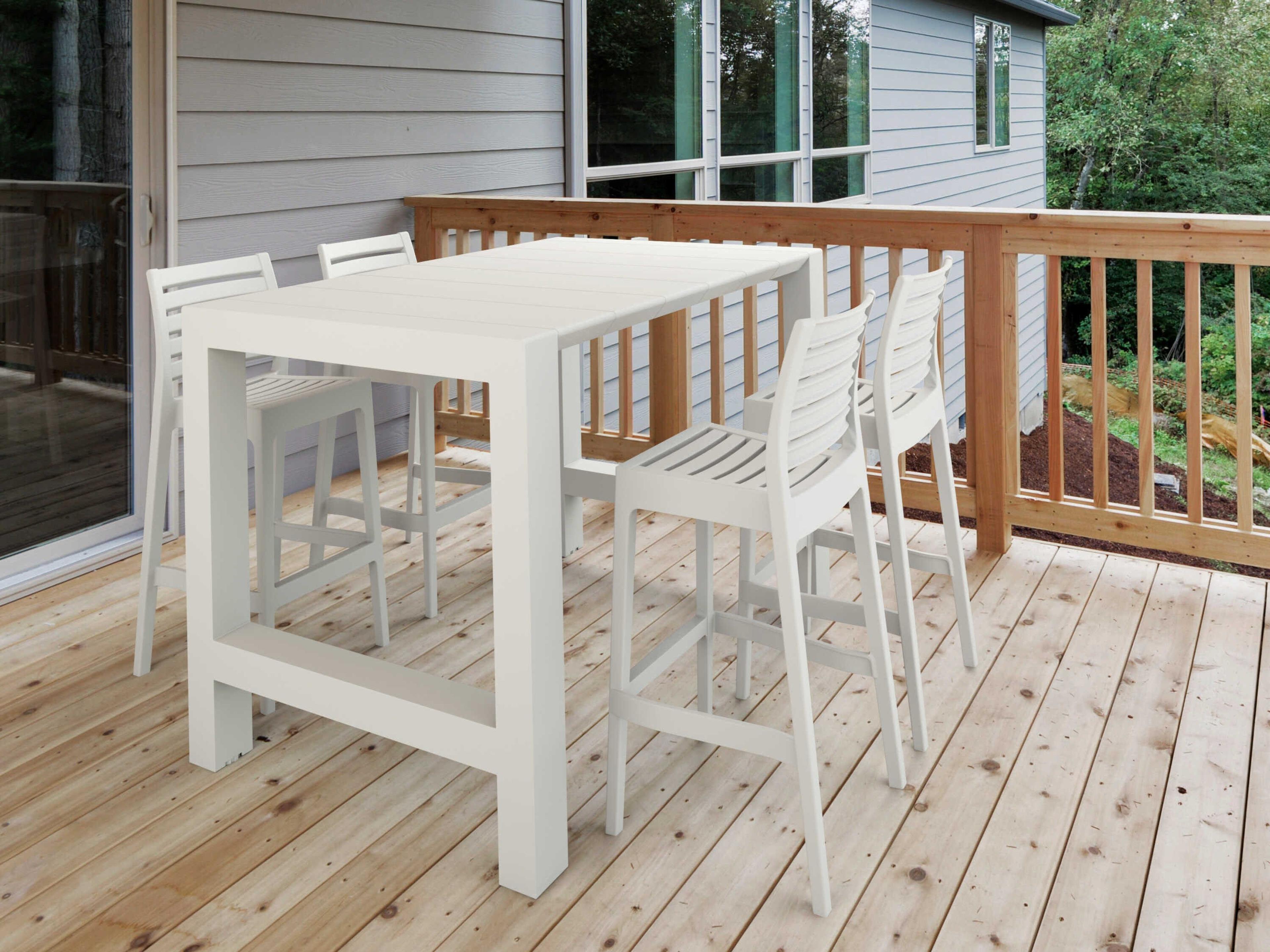 Vegas White Polypropylene Dining Set