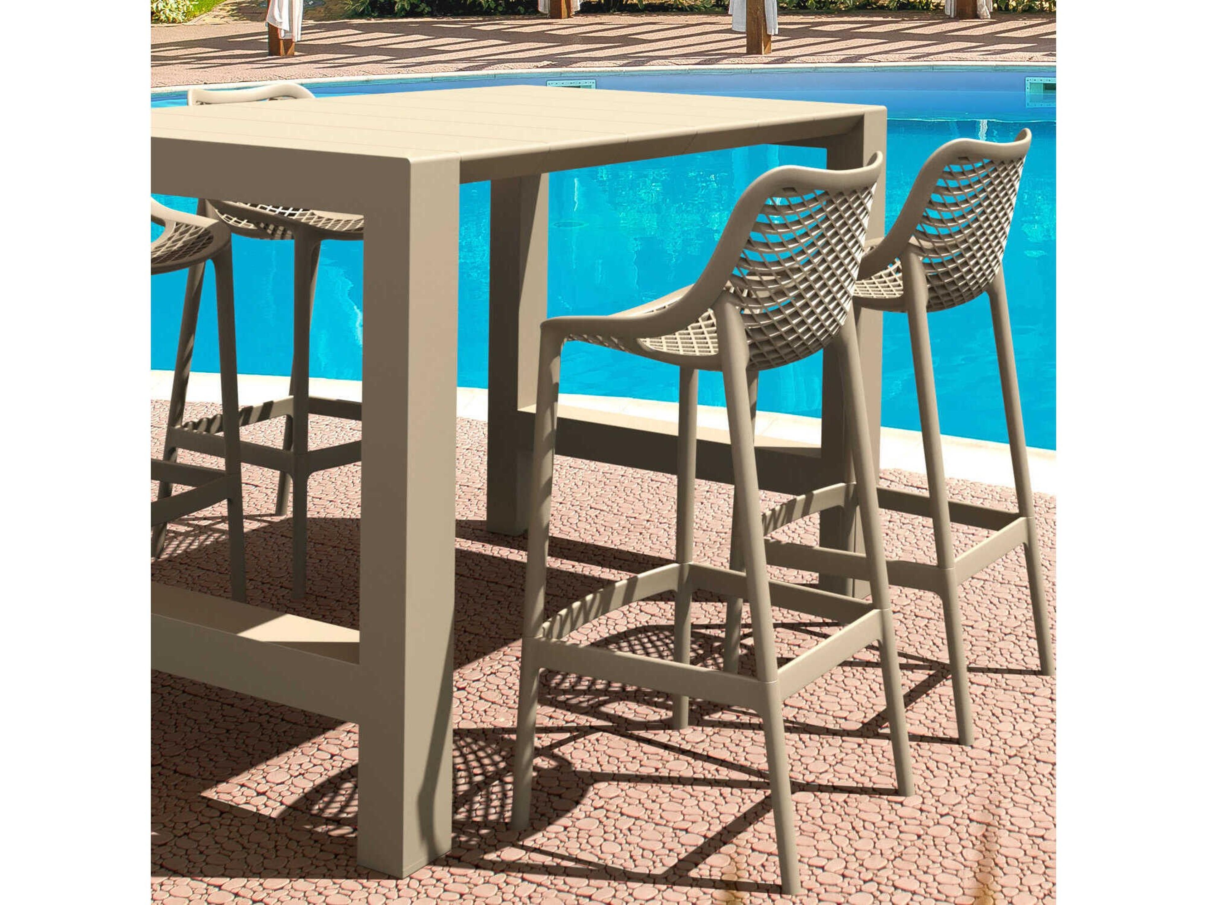 Compamia Vegas Taupe Polypropylene Dining Set