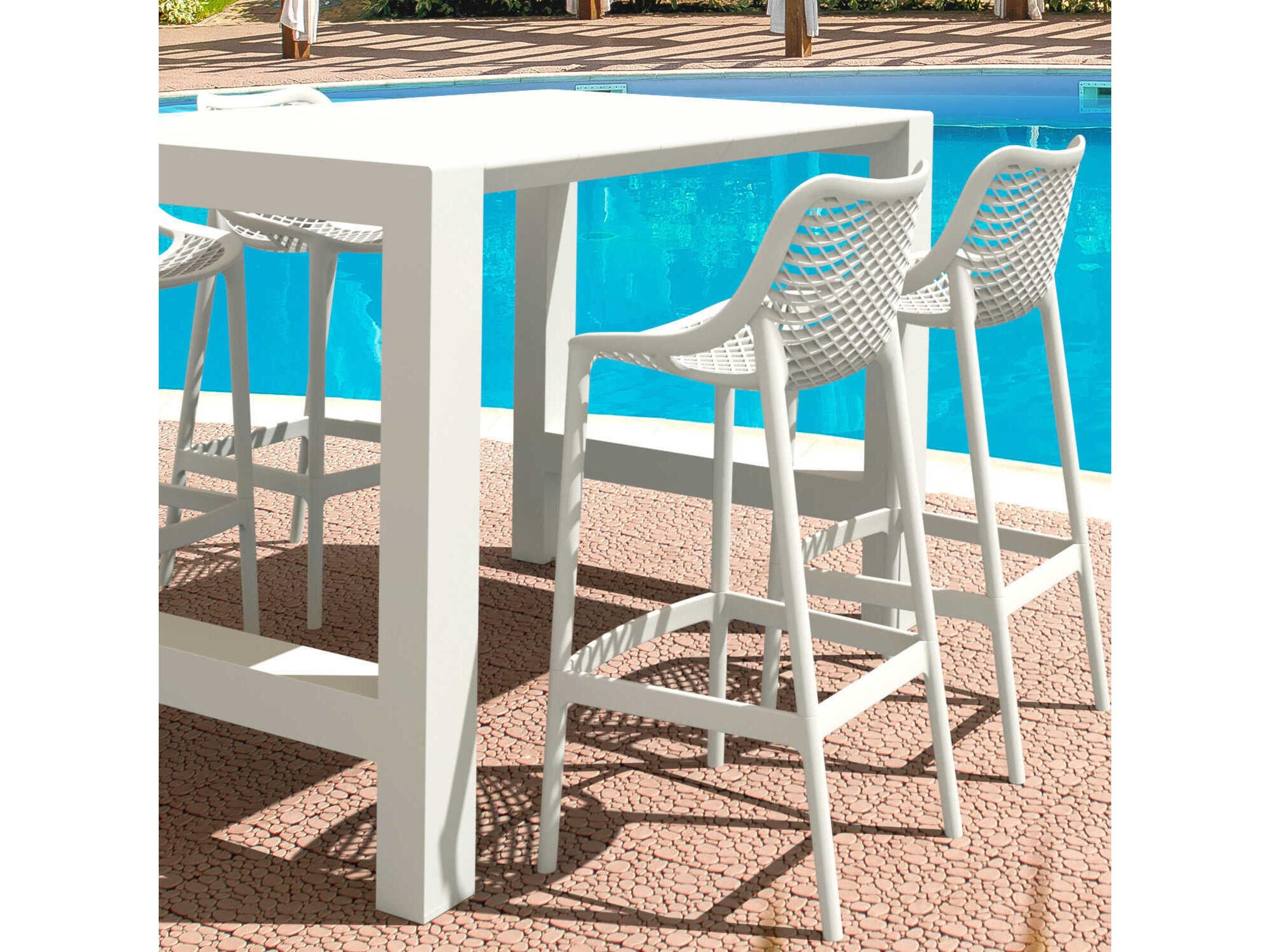 Compamia Vegas White Polypropylene Dining Set