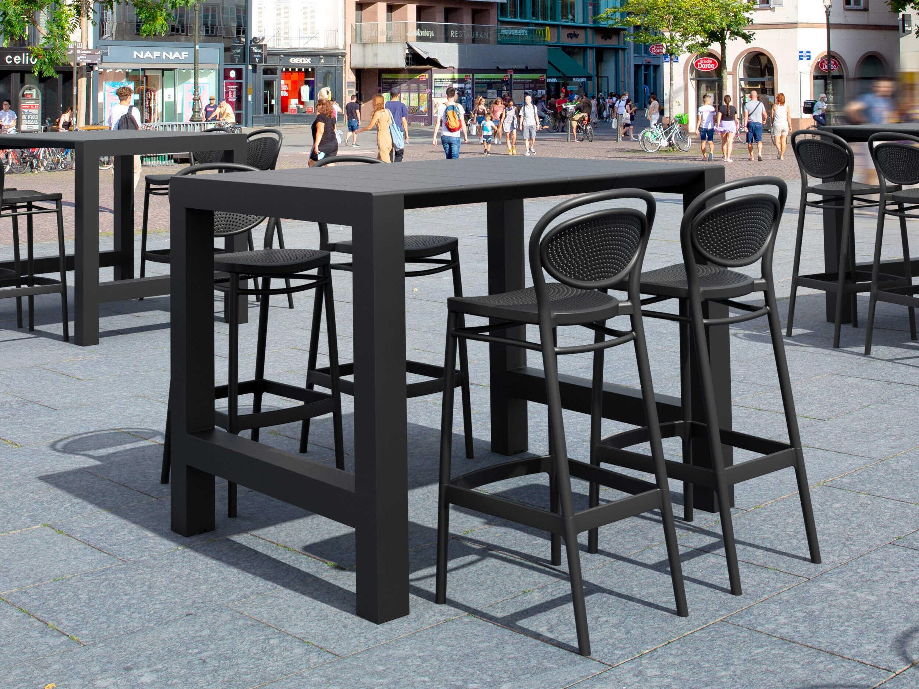 Vegas Black Polypropylene Dining Set