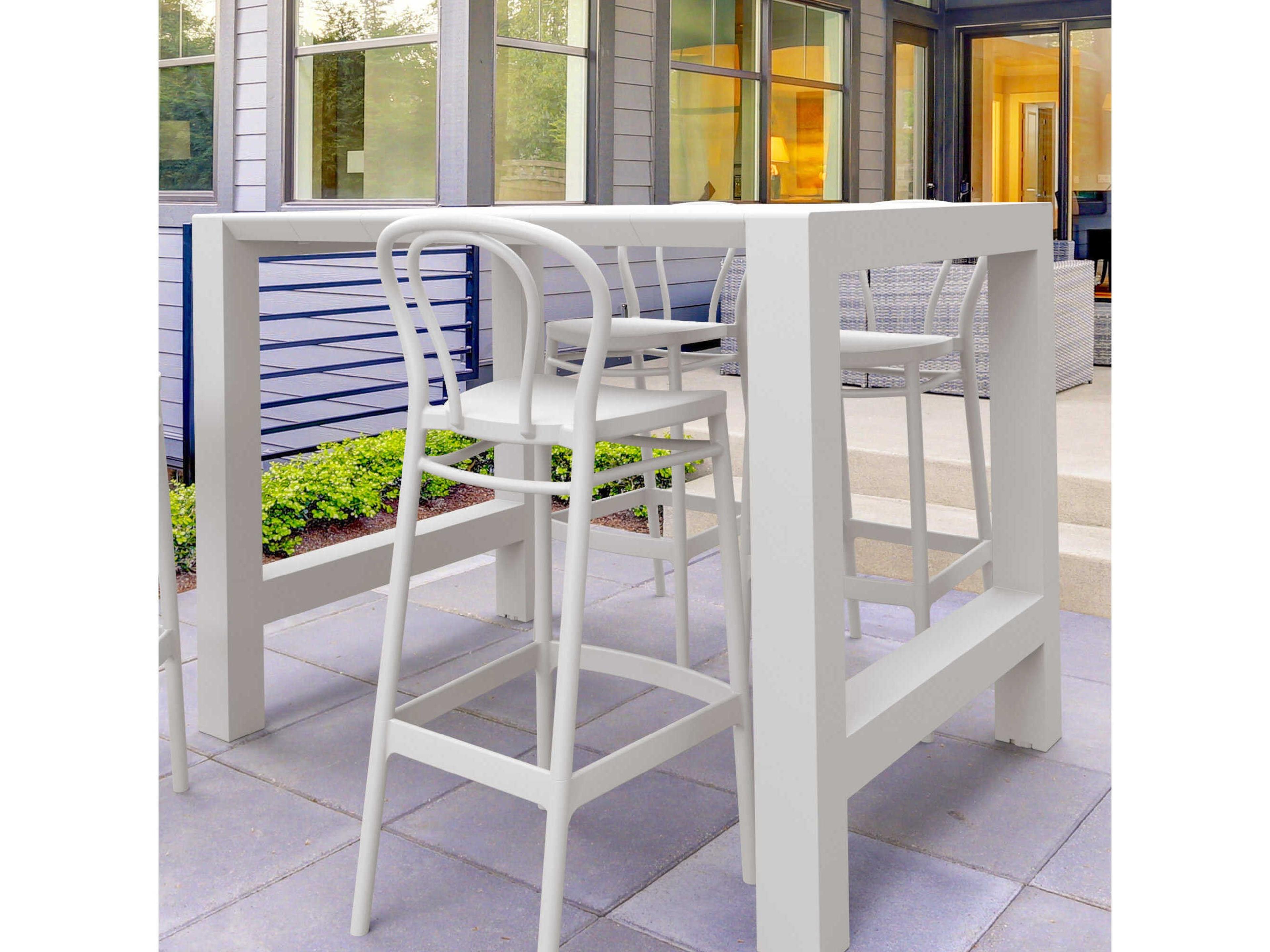 Compamia Vegas White Polypropylene Dining Set