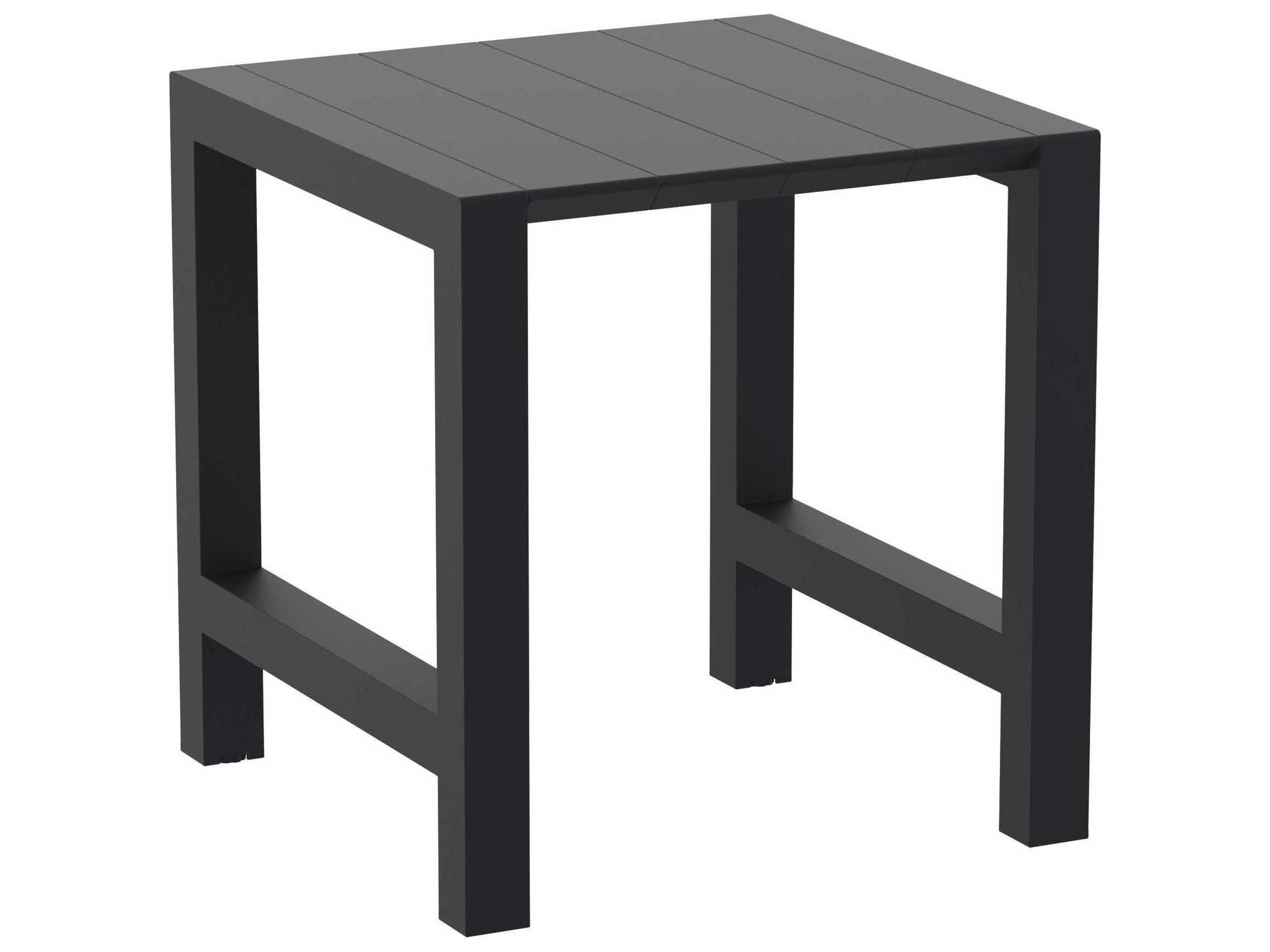 Vegas Black Polypropylene Square Bar Table