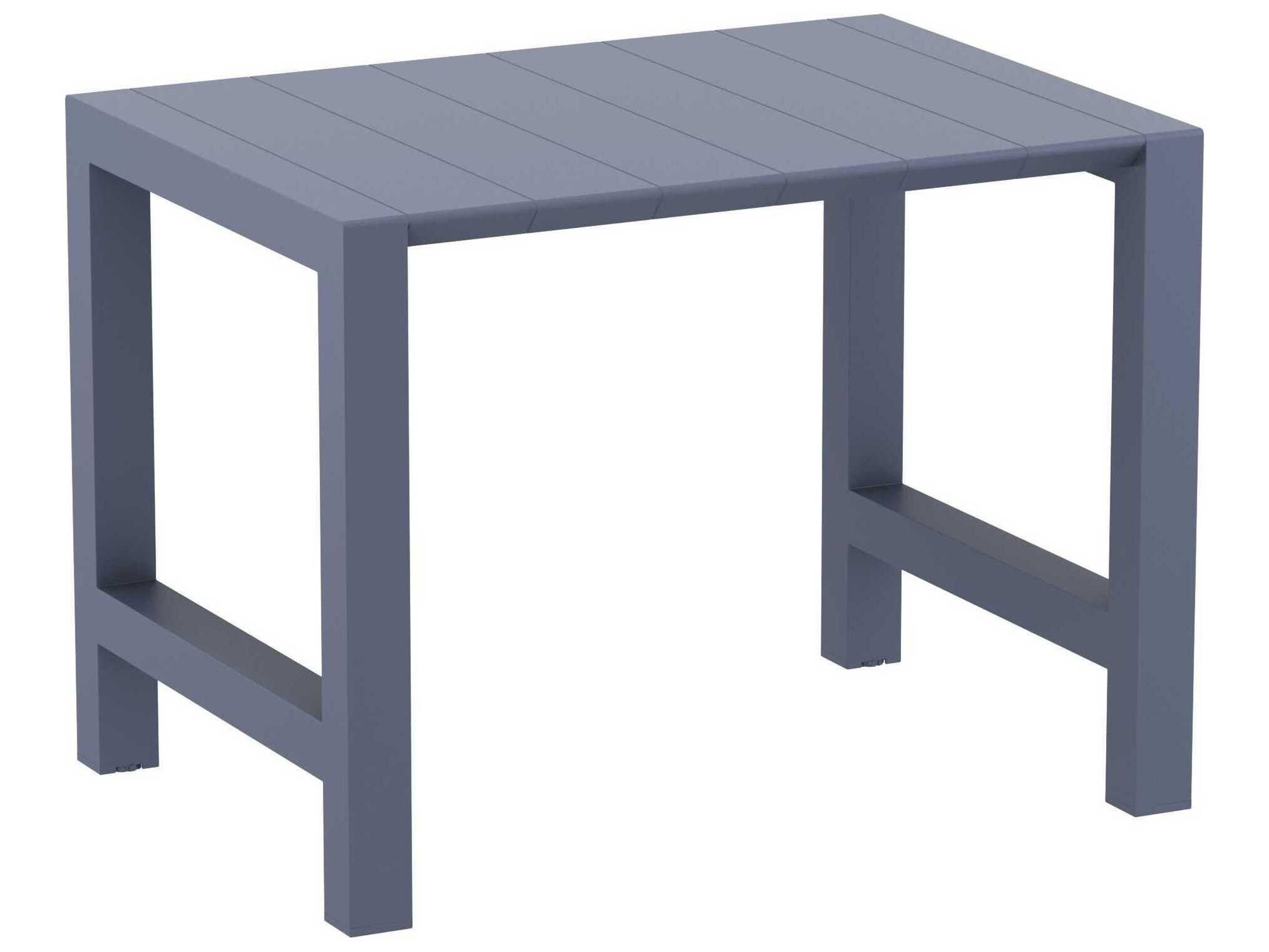 Compamia Vegas Dark Gray Polypropylene Square Bar Table