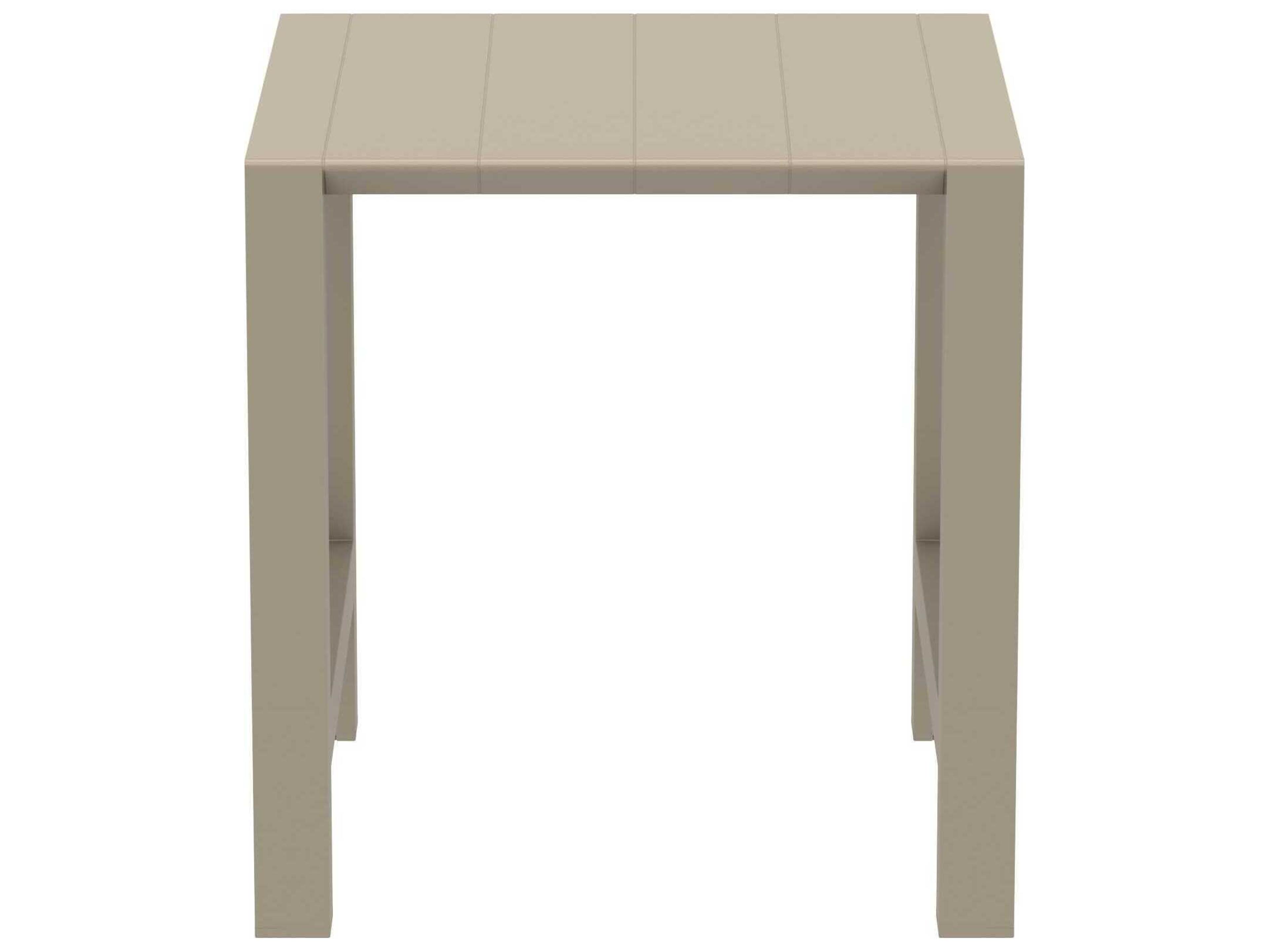 Compamia Vegas Taupe Polypropylene Square Bar Table