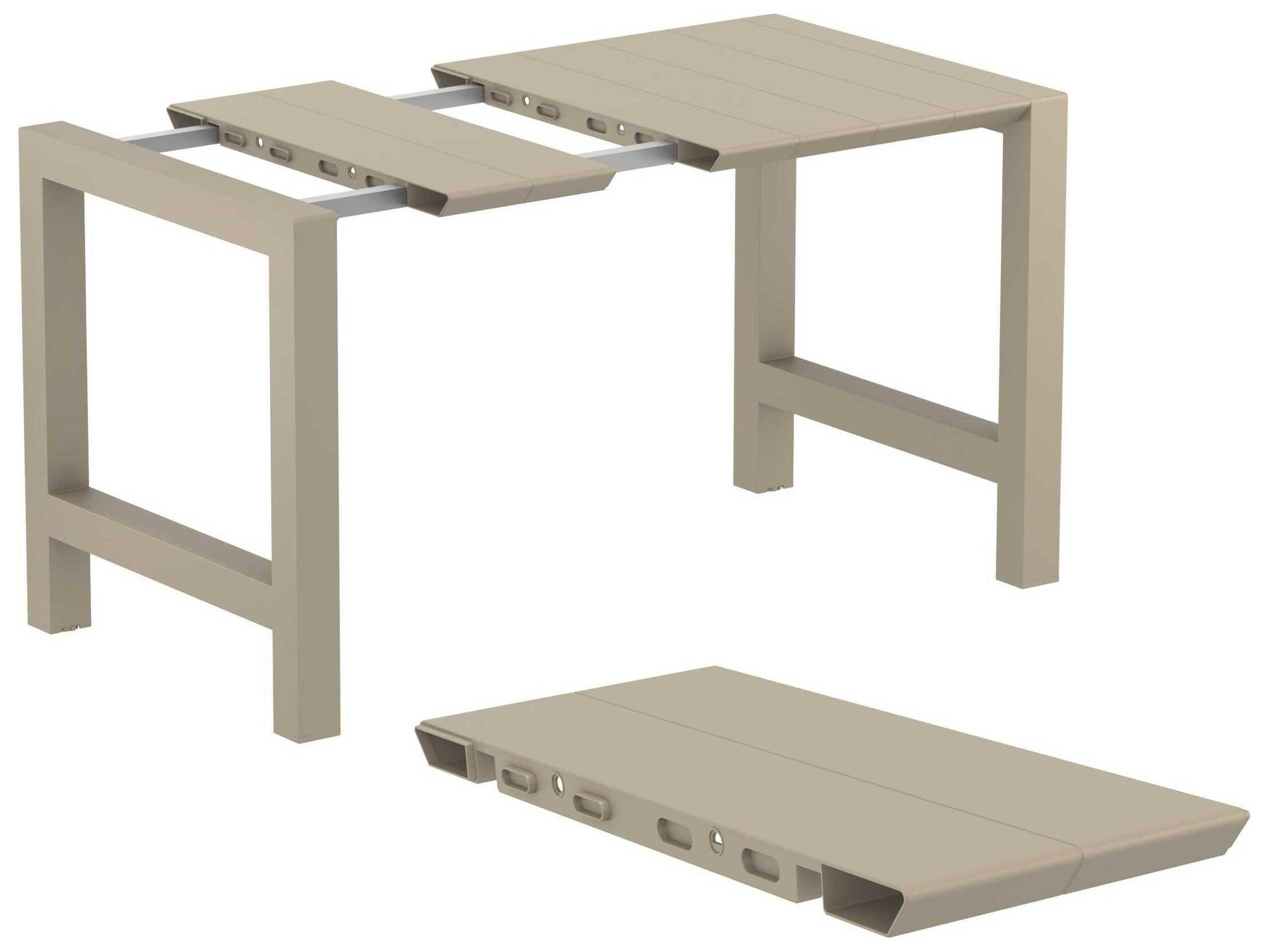 Compamia Vegas Taupe Polypropylene Square Bar Table