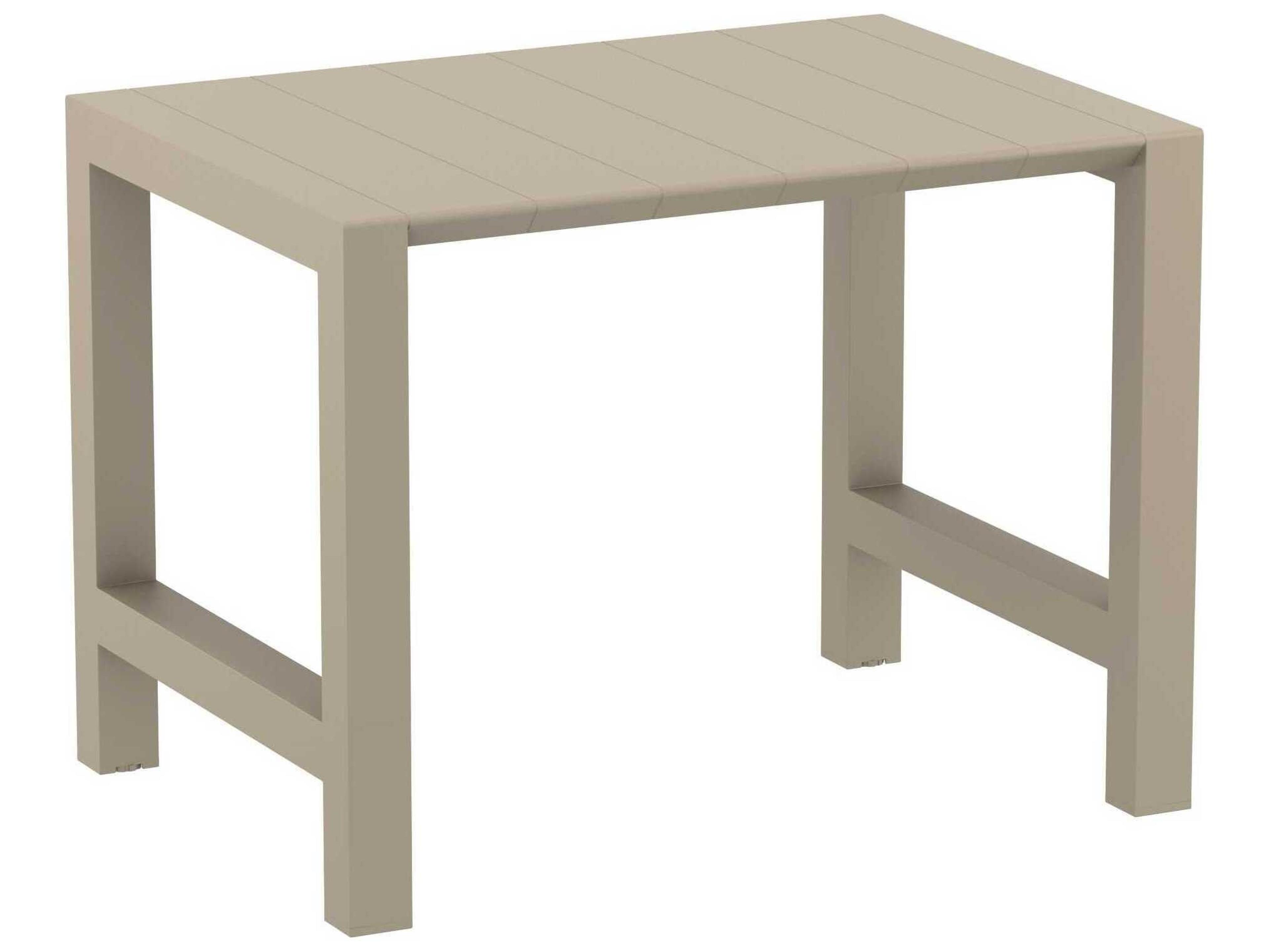 Compamia Vegas Taupe Polypropylene Square Bar Table