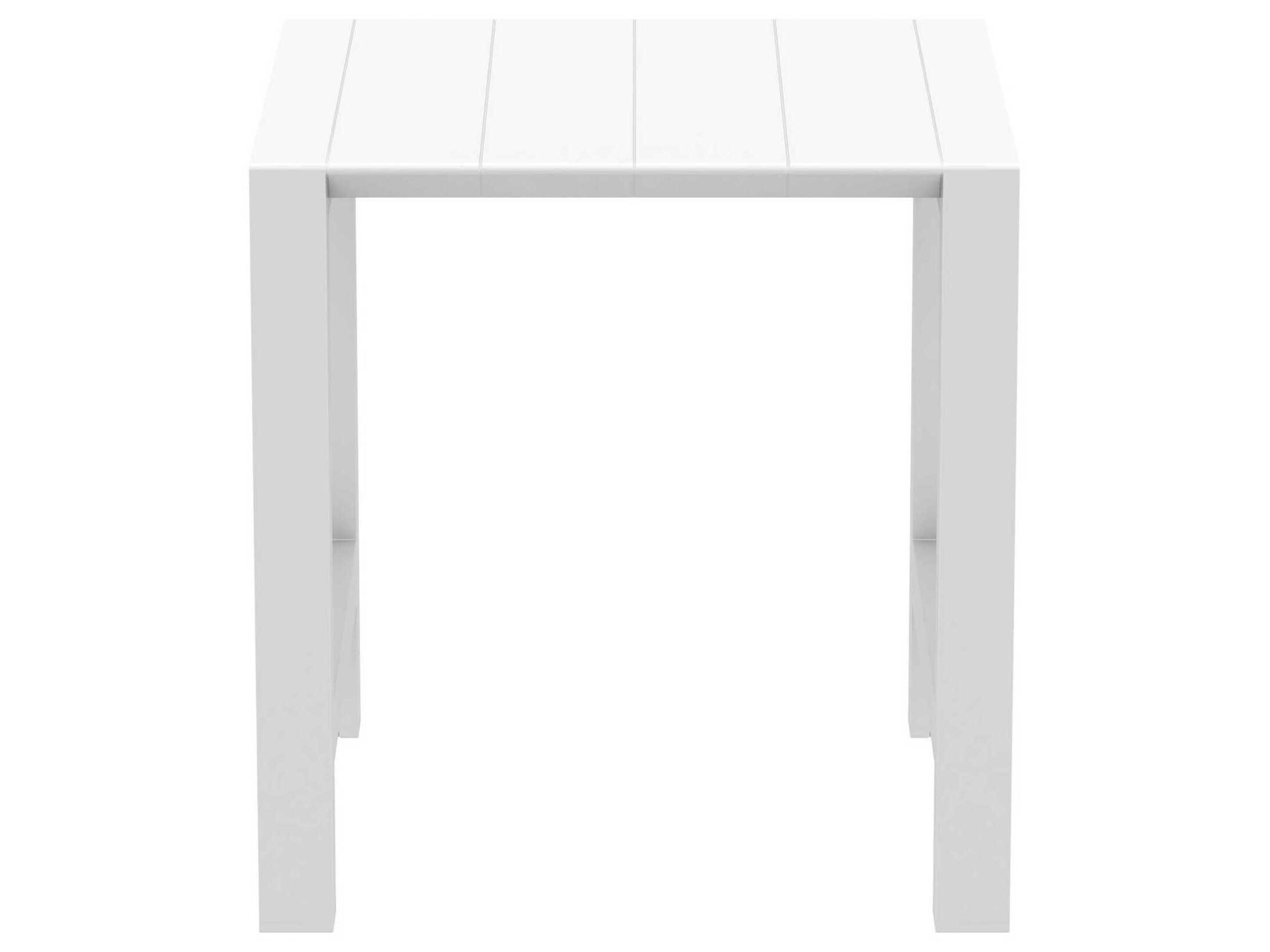 Compamia Vegas White Polypropylene Square Bar Table