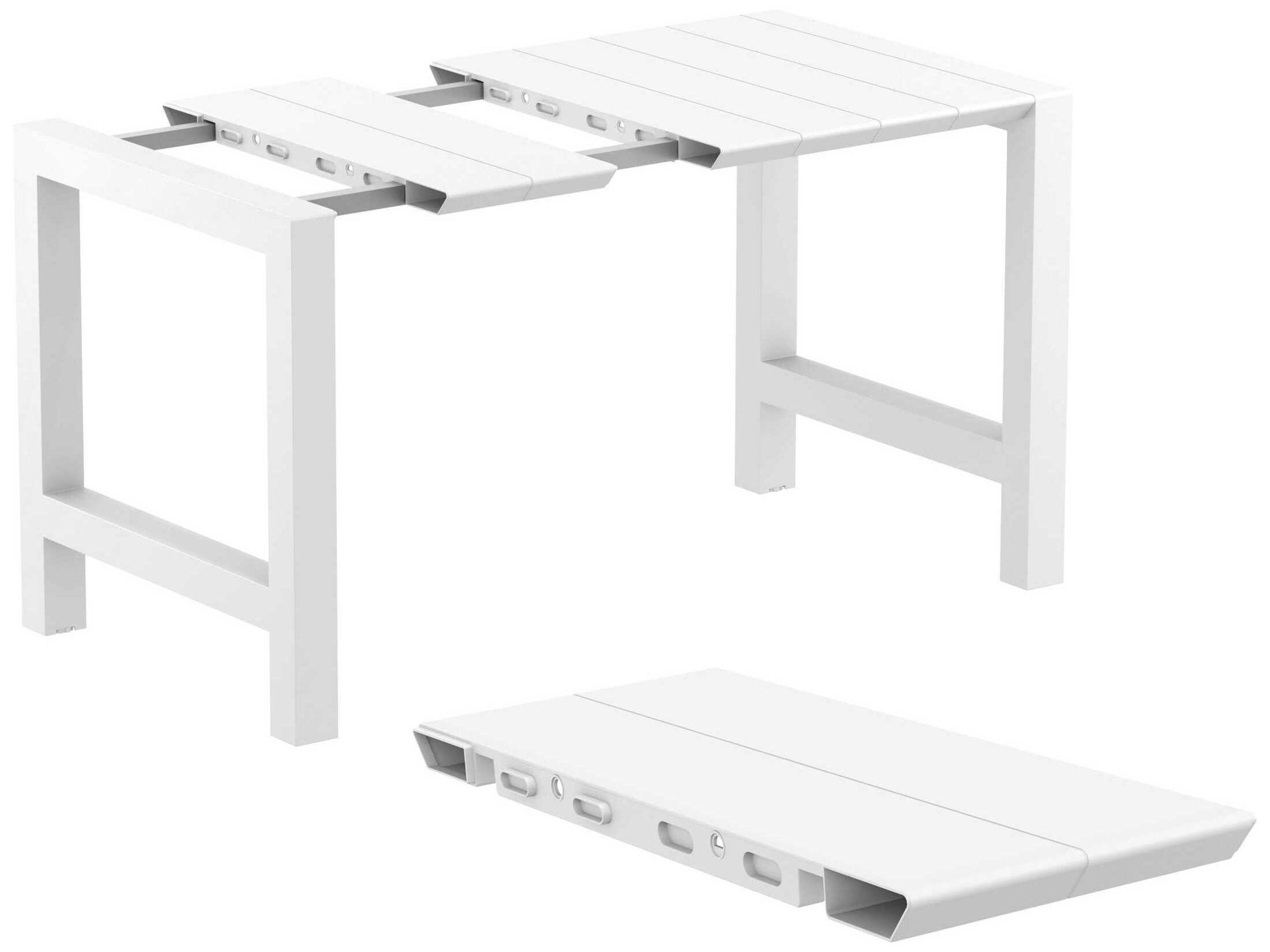 Compamia Vegas White Polypropylene Square Bar Table