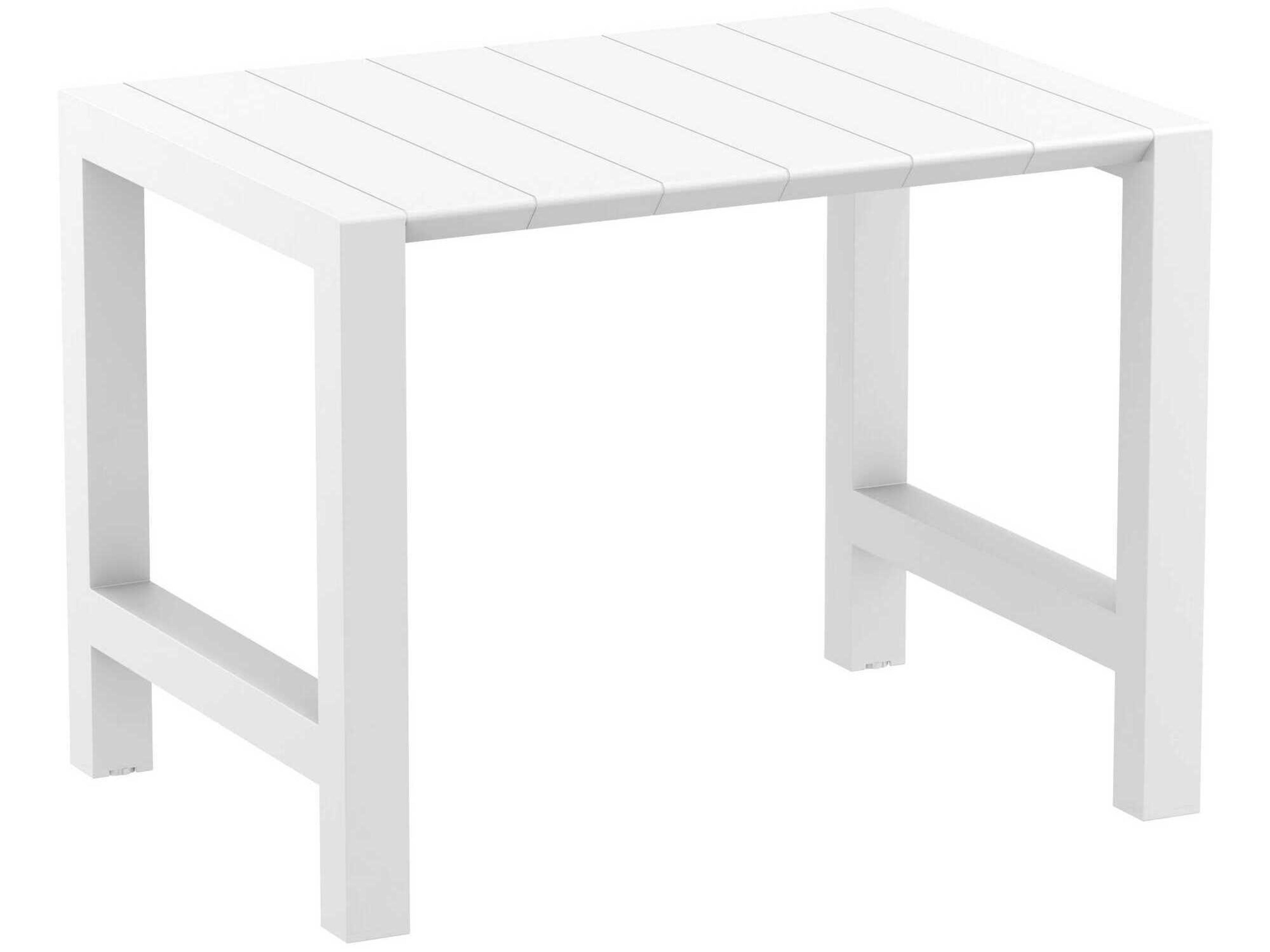 Compamia Vegas White Polypropylene Square Bar Table