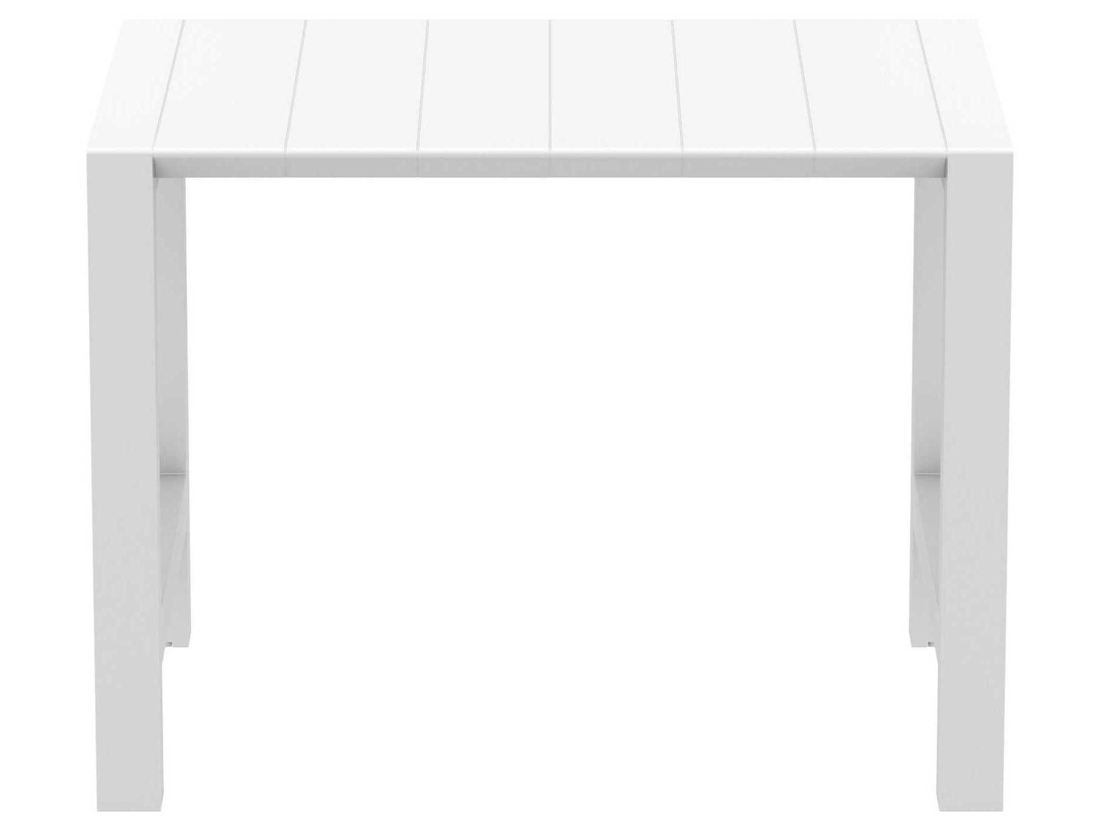 Compamia Vegas White Polypropylene Square Bar Table