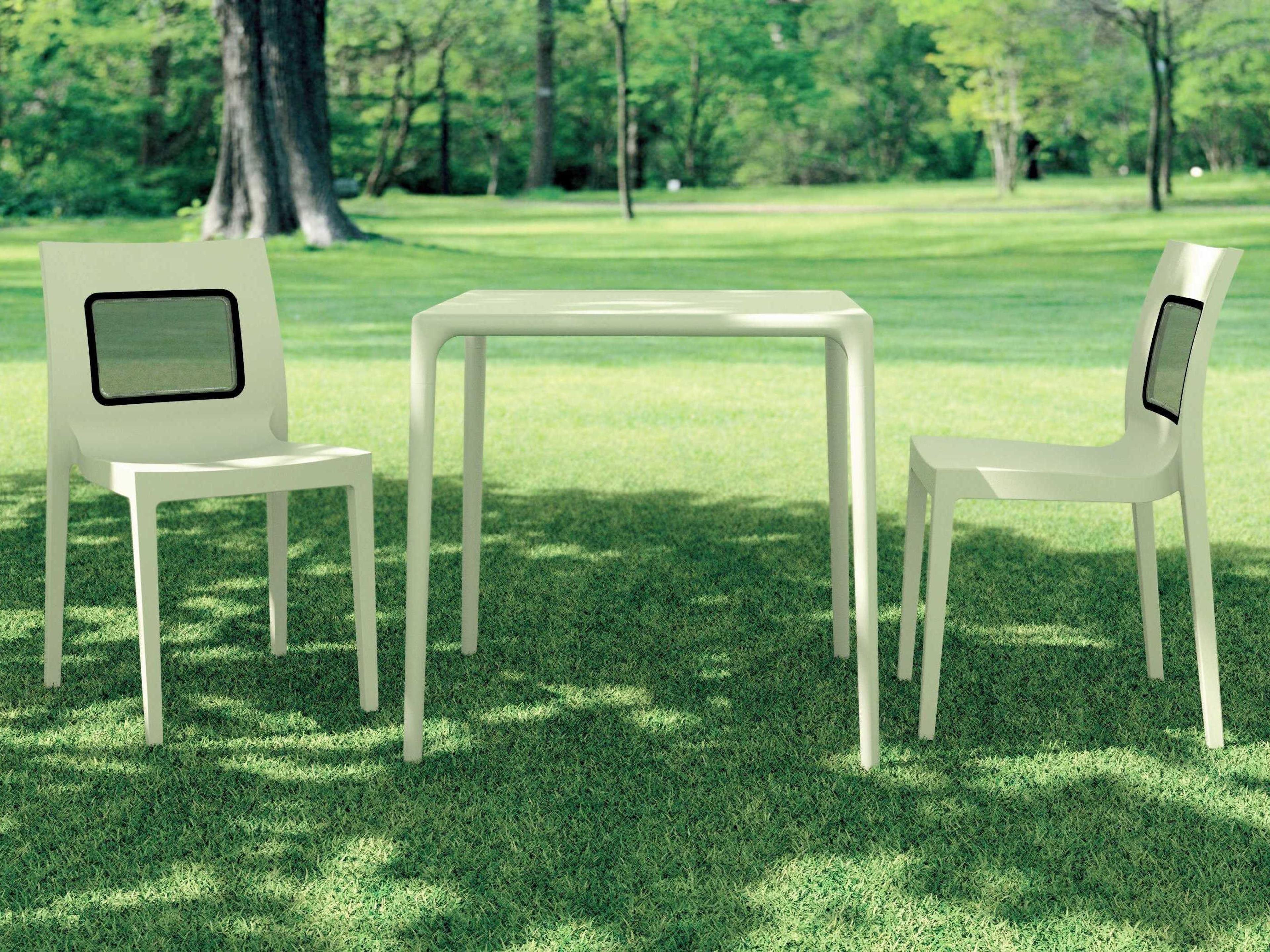 Compamia Mango Beige Resin Square Dining Table