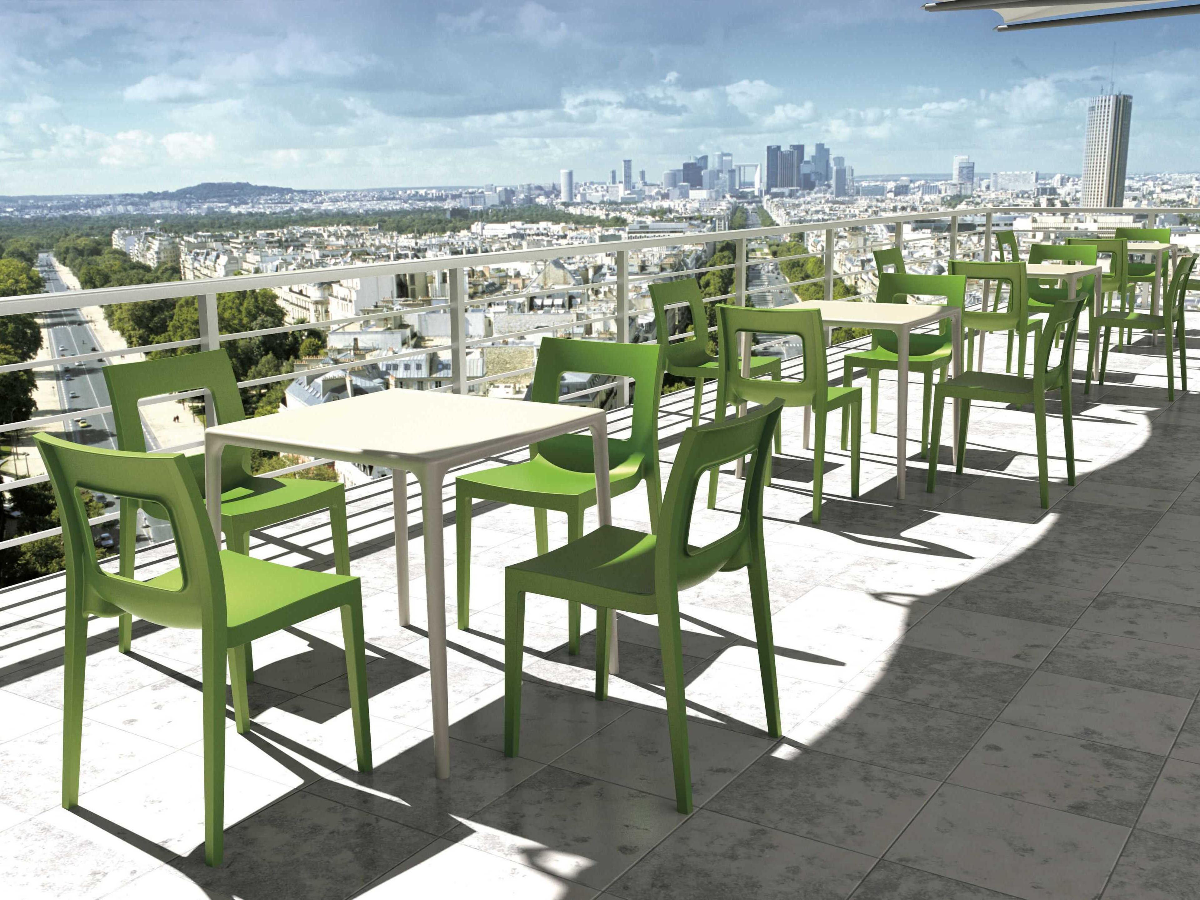 Compamia Mango Beige Resin Square Dining Table