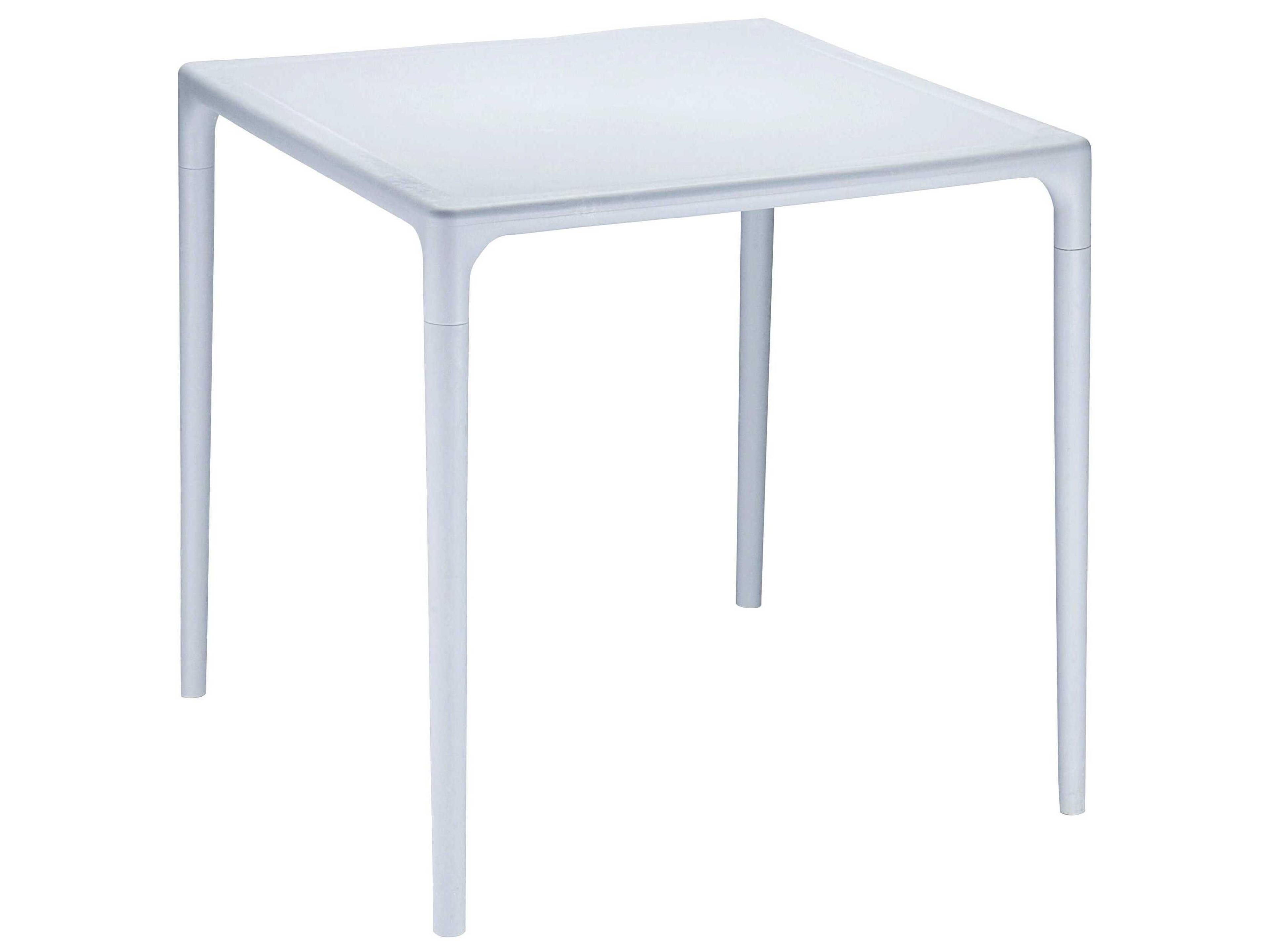 Mango Silver Resin Square Dining Table