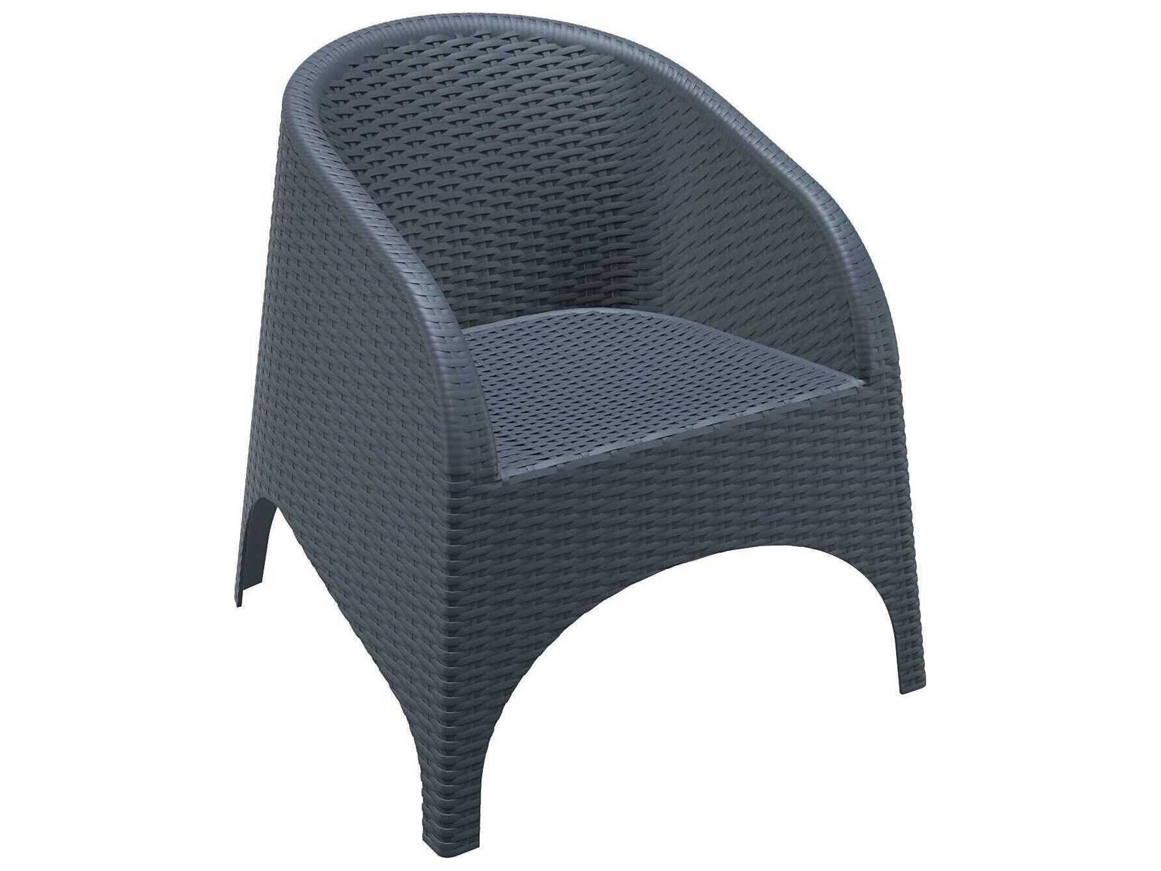 Aruba Dark Gray Resin Lounge Chair