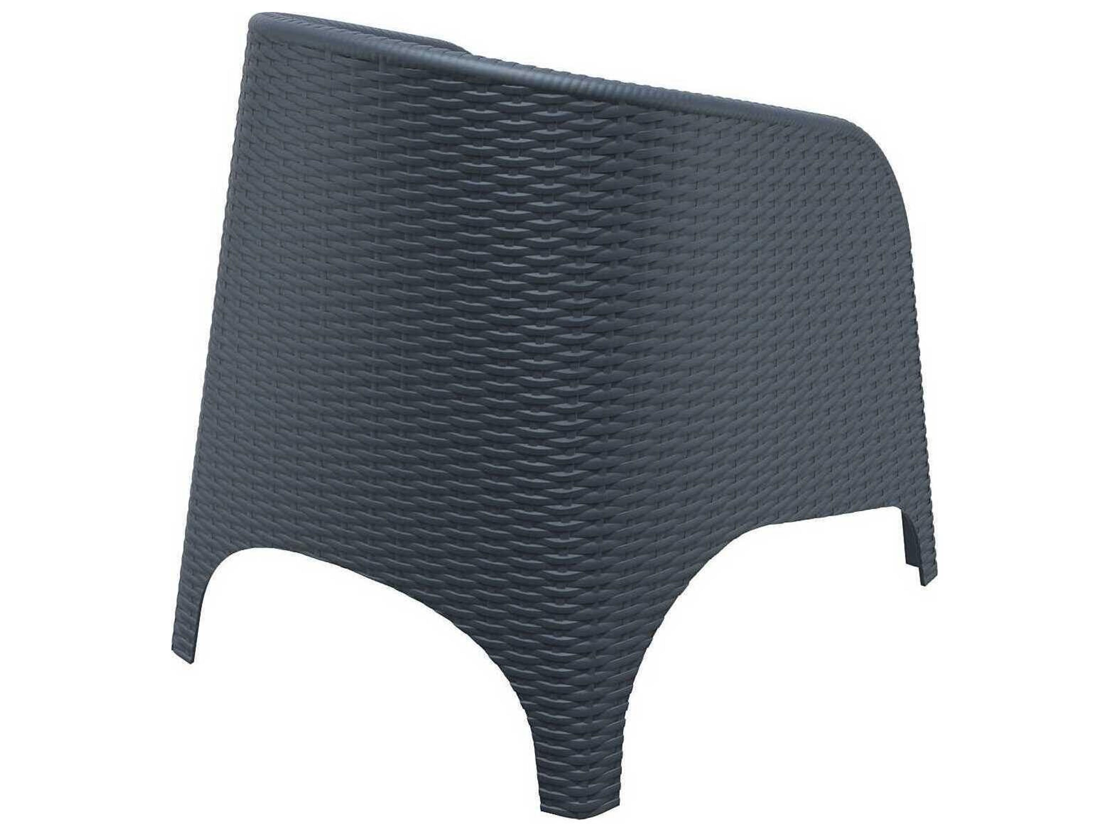 Compamia Aruba Dark Gray Resin Lounge Chair