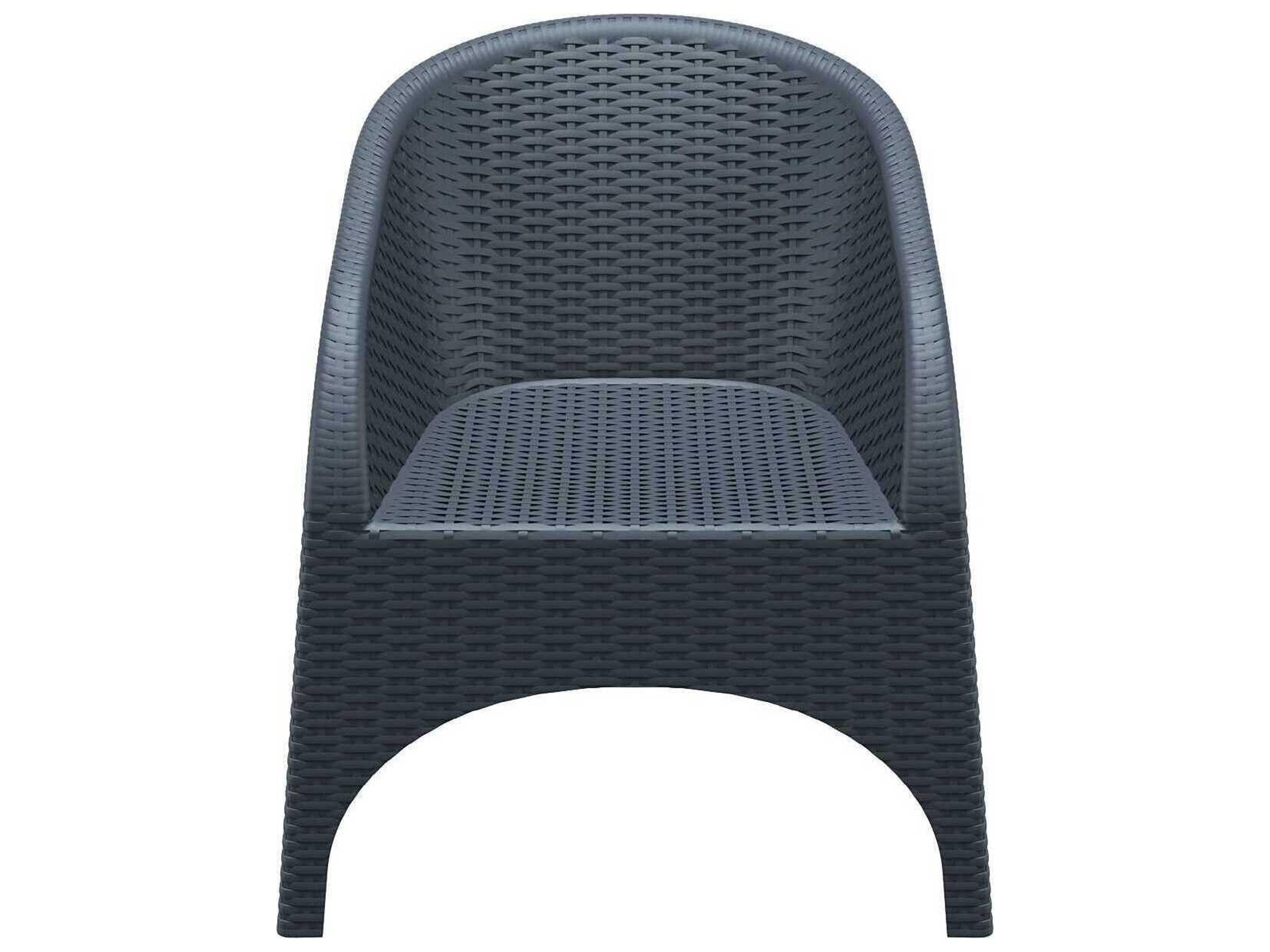 Compamia Aruba Dark Gray Resin Lounge Chair