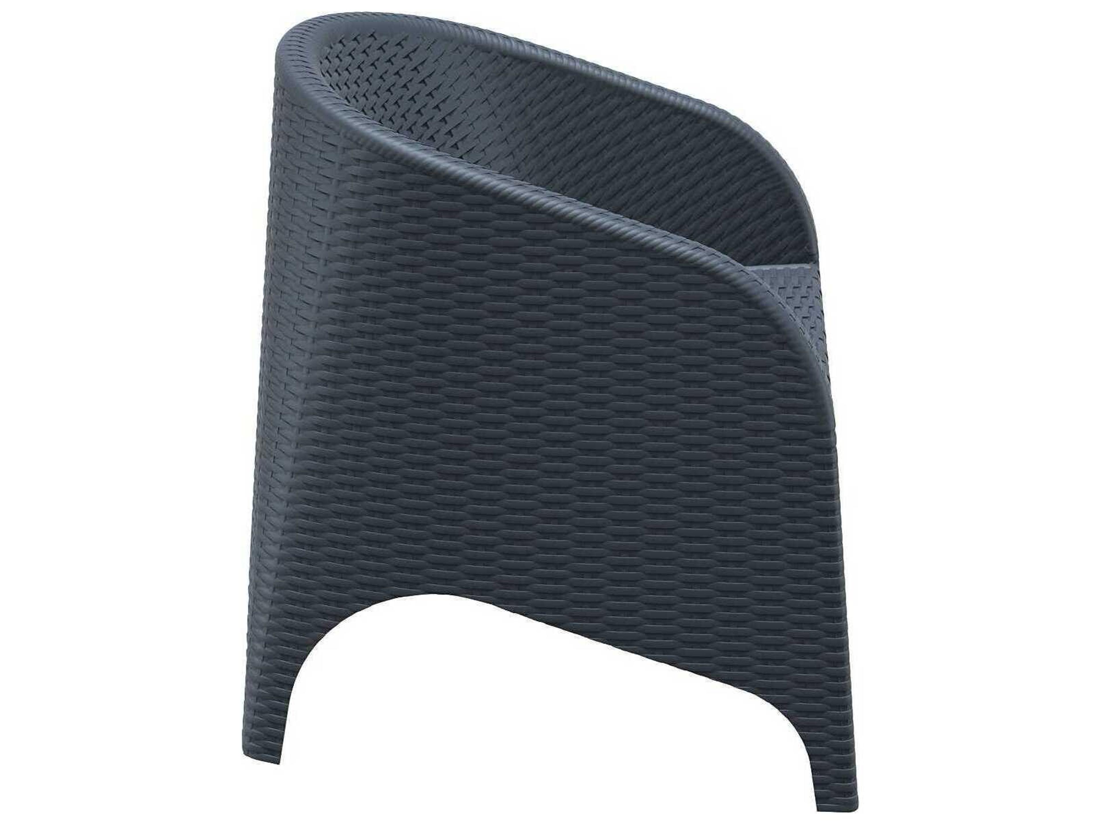 Compamia Aruba Dark Gray Resin Lounge Chair