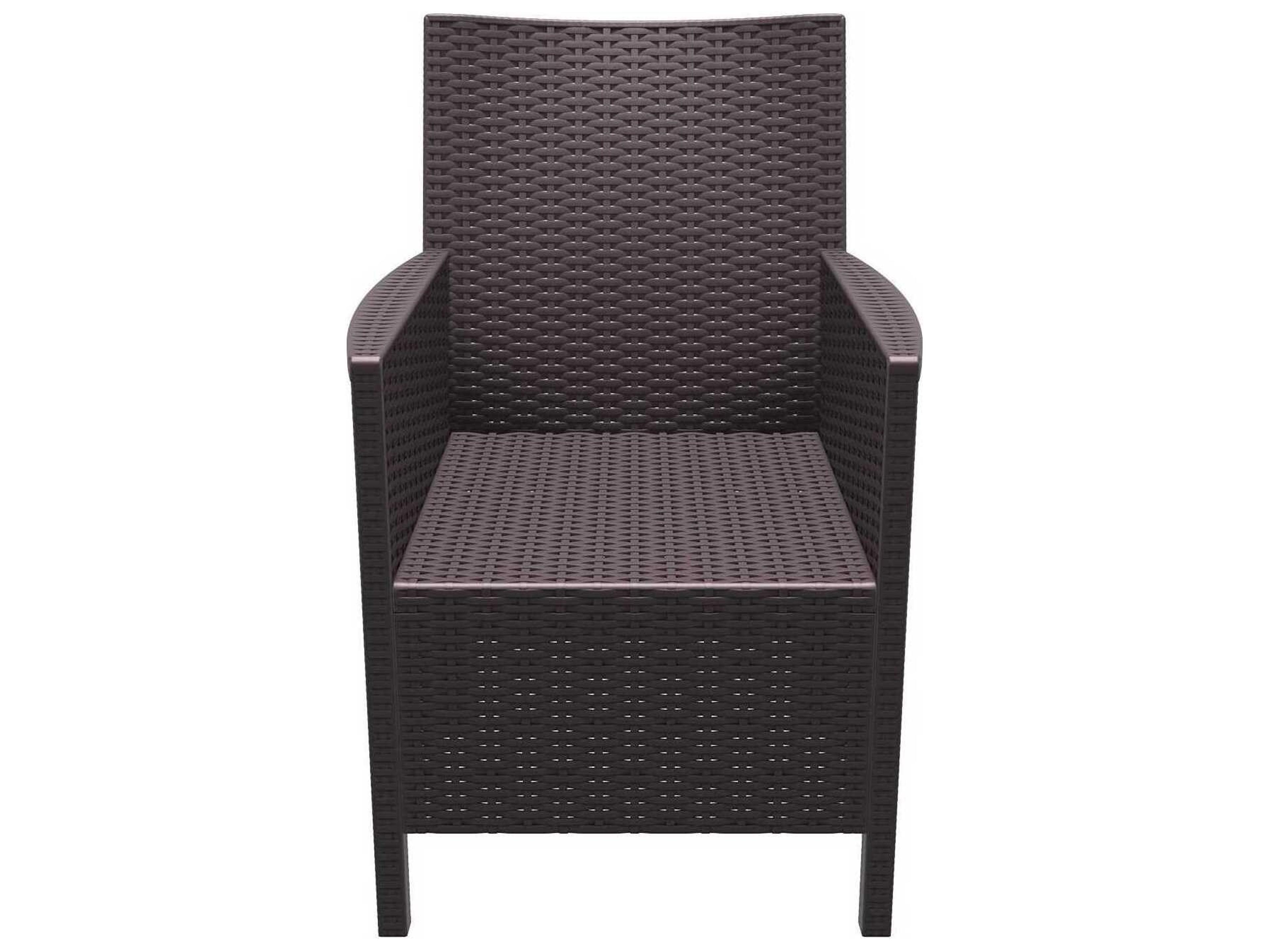 Compamia California Brown Resin Cushion Dining Chair