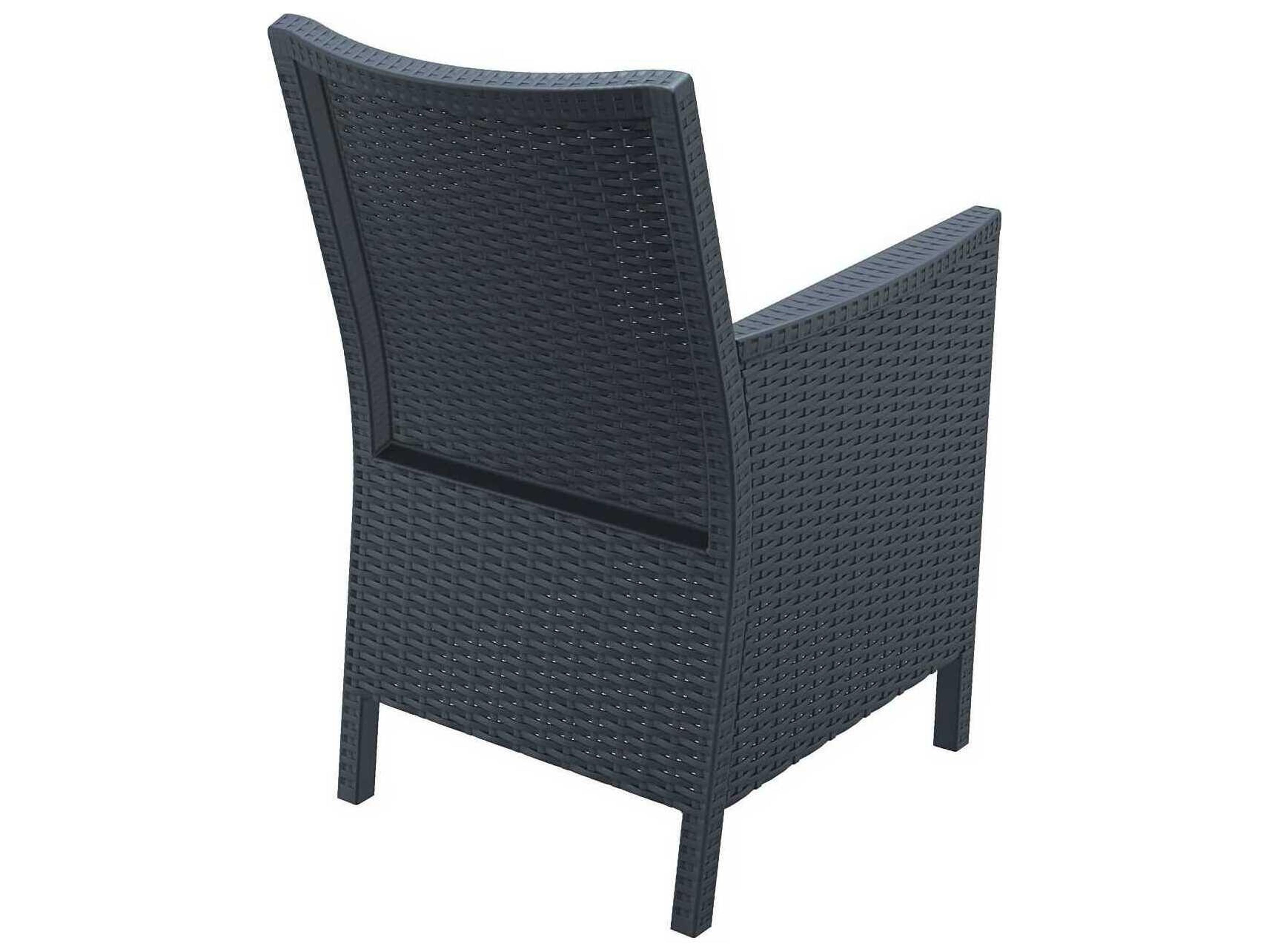 Compamia California Dark Gray Resin Cushion Dining Chair