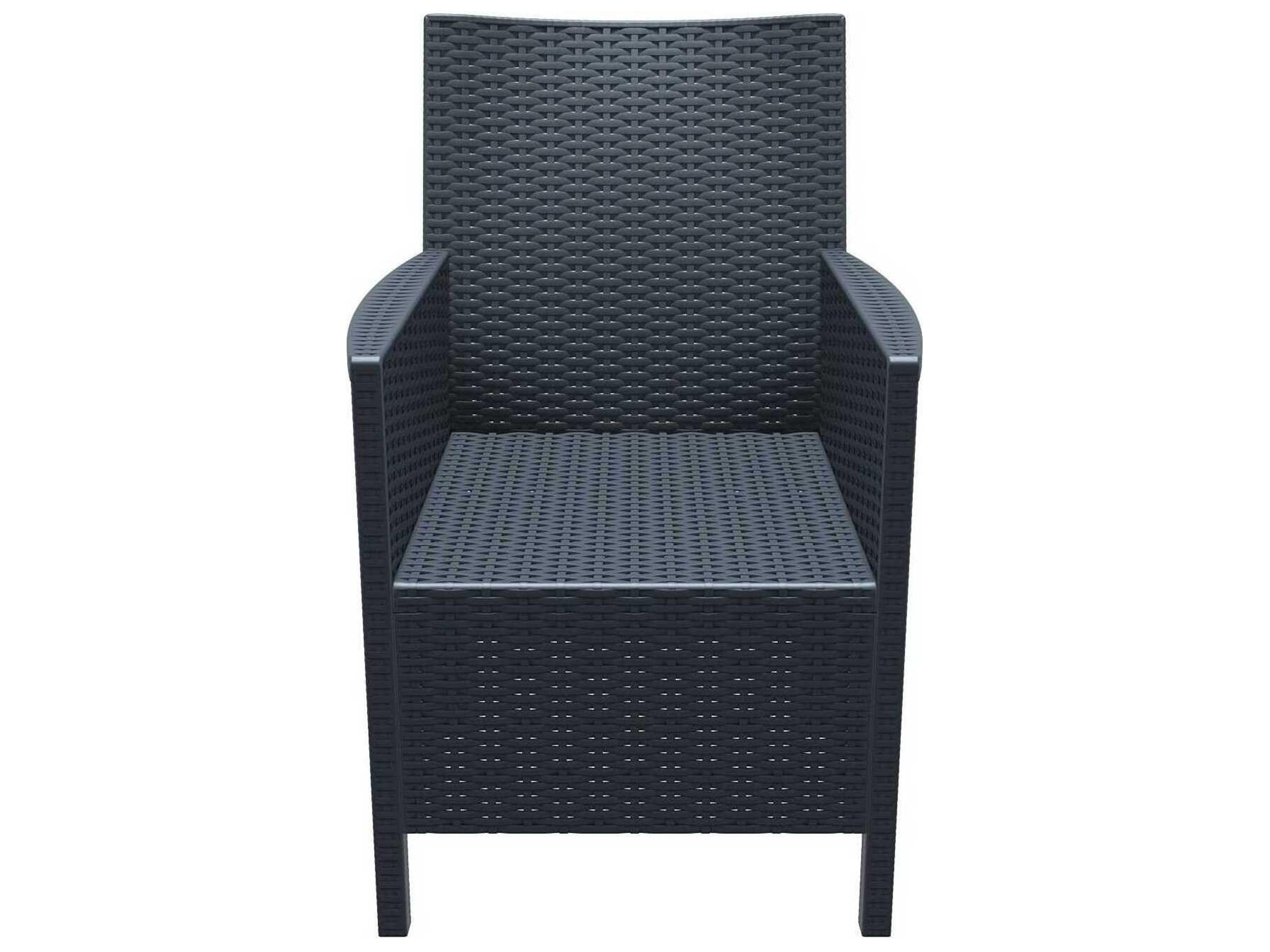 Compamia California Dark Gray Resin Cushion Dining Chair