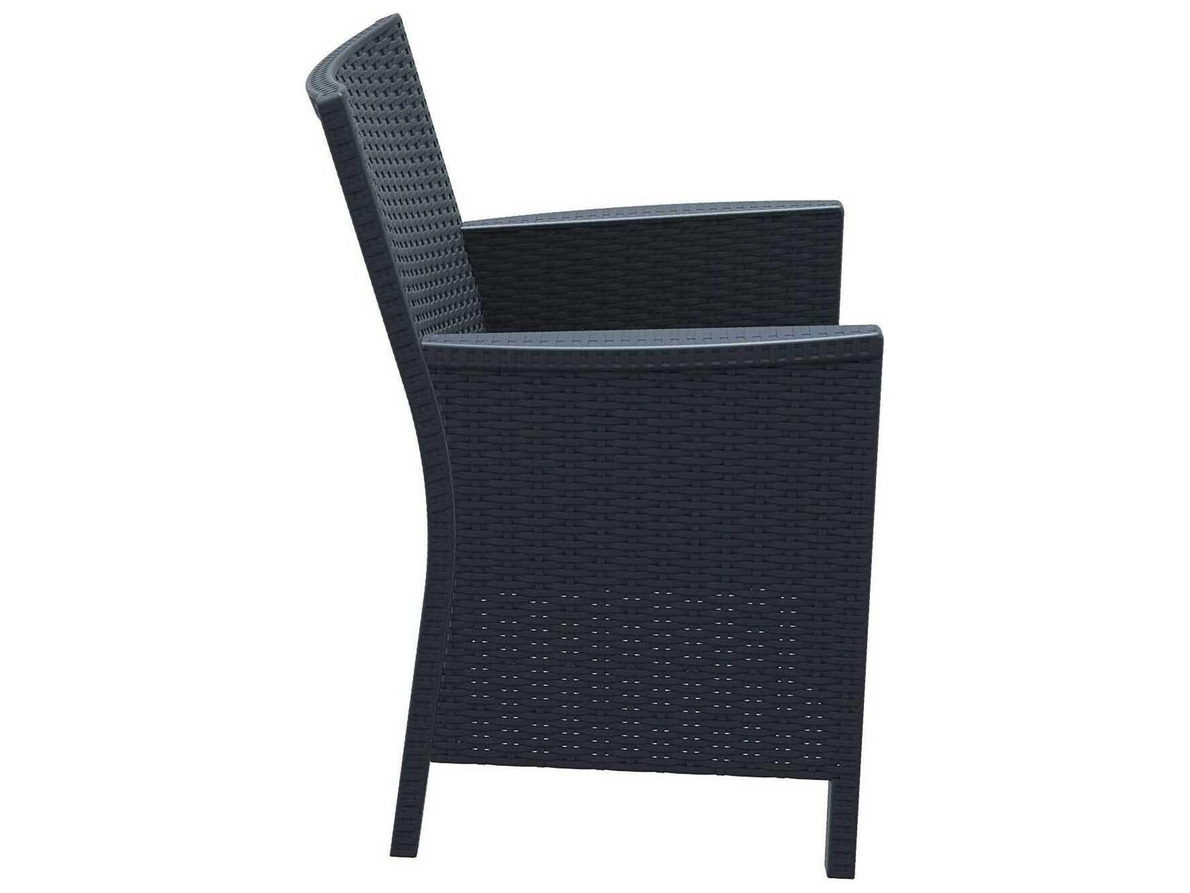 Compamia California Dark Gray Resin Cushion Dining Chair