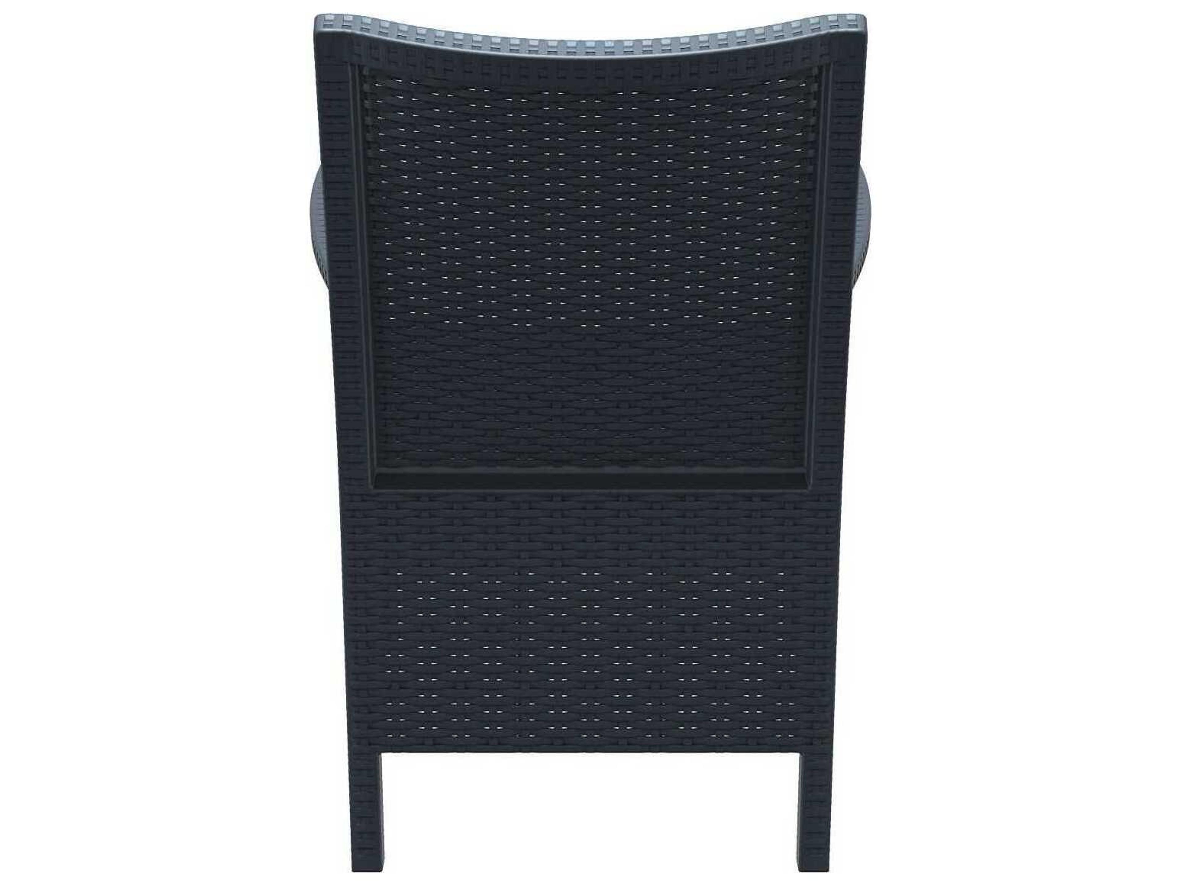 Compamia California Dark Gray Resin Cushion Dining Chair