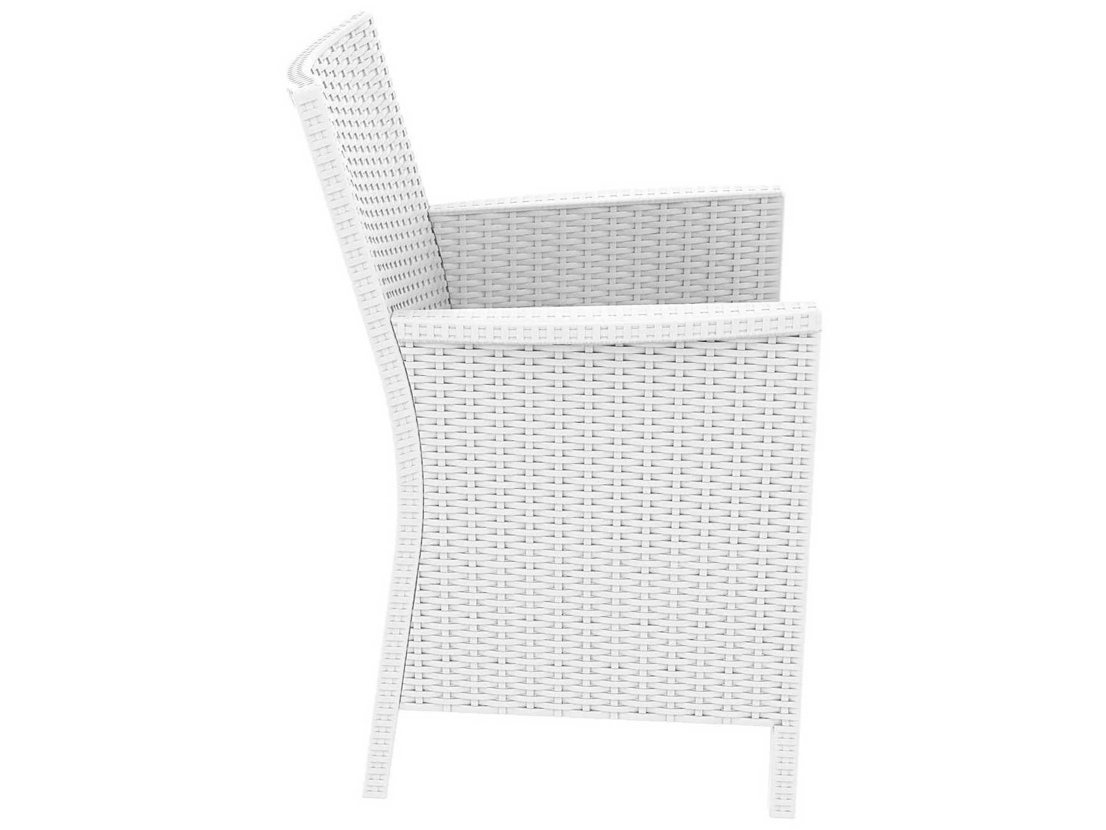 Compamia California White Resin Cushion Dining Chair