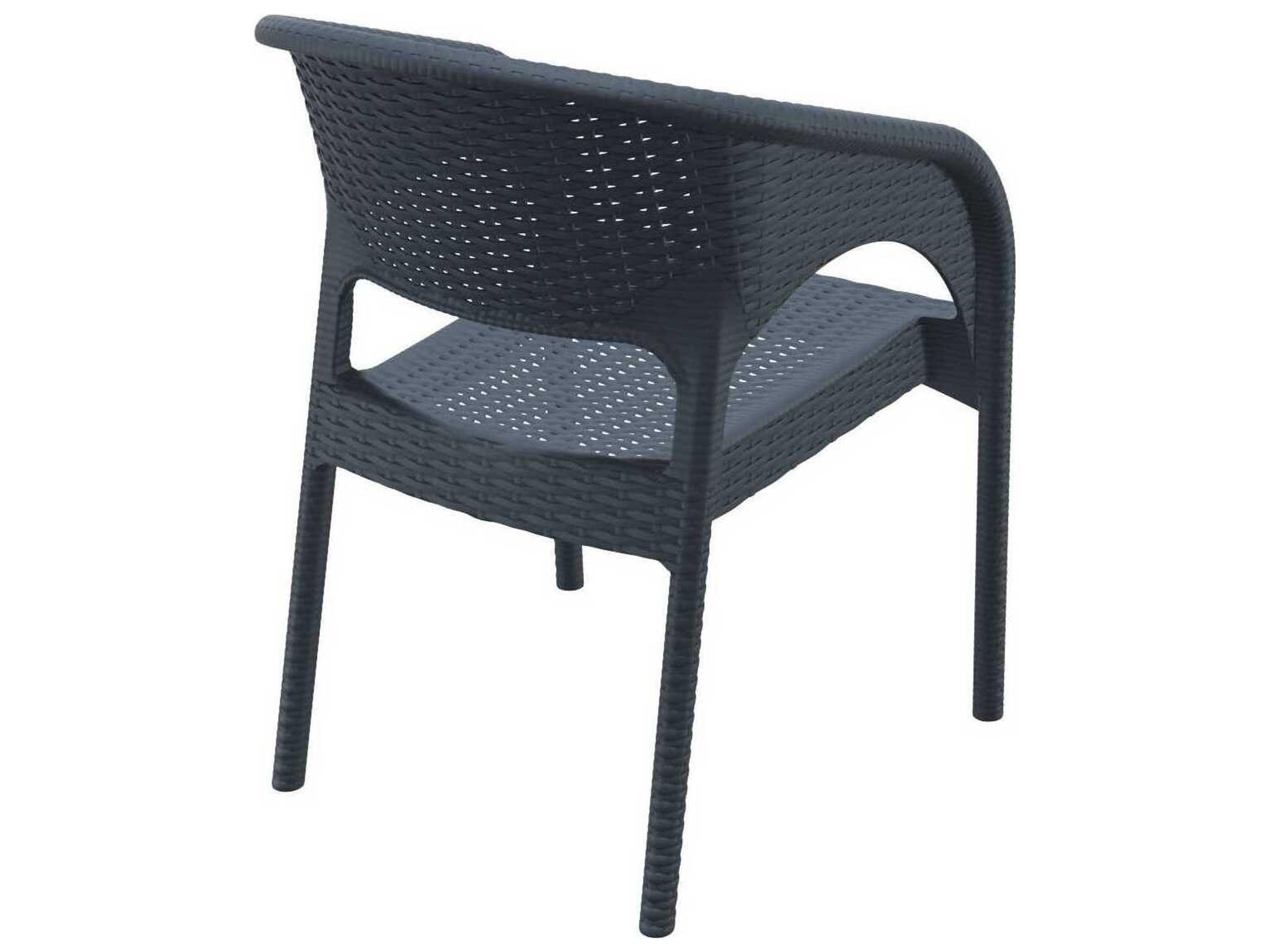 Compamia Panama Dark Gray Resin Dining Chair