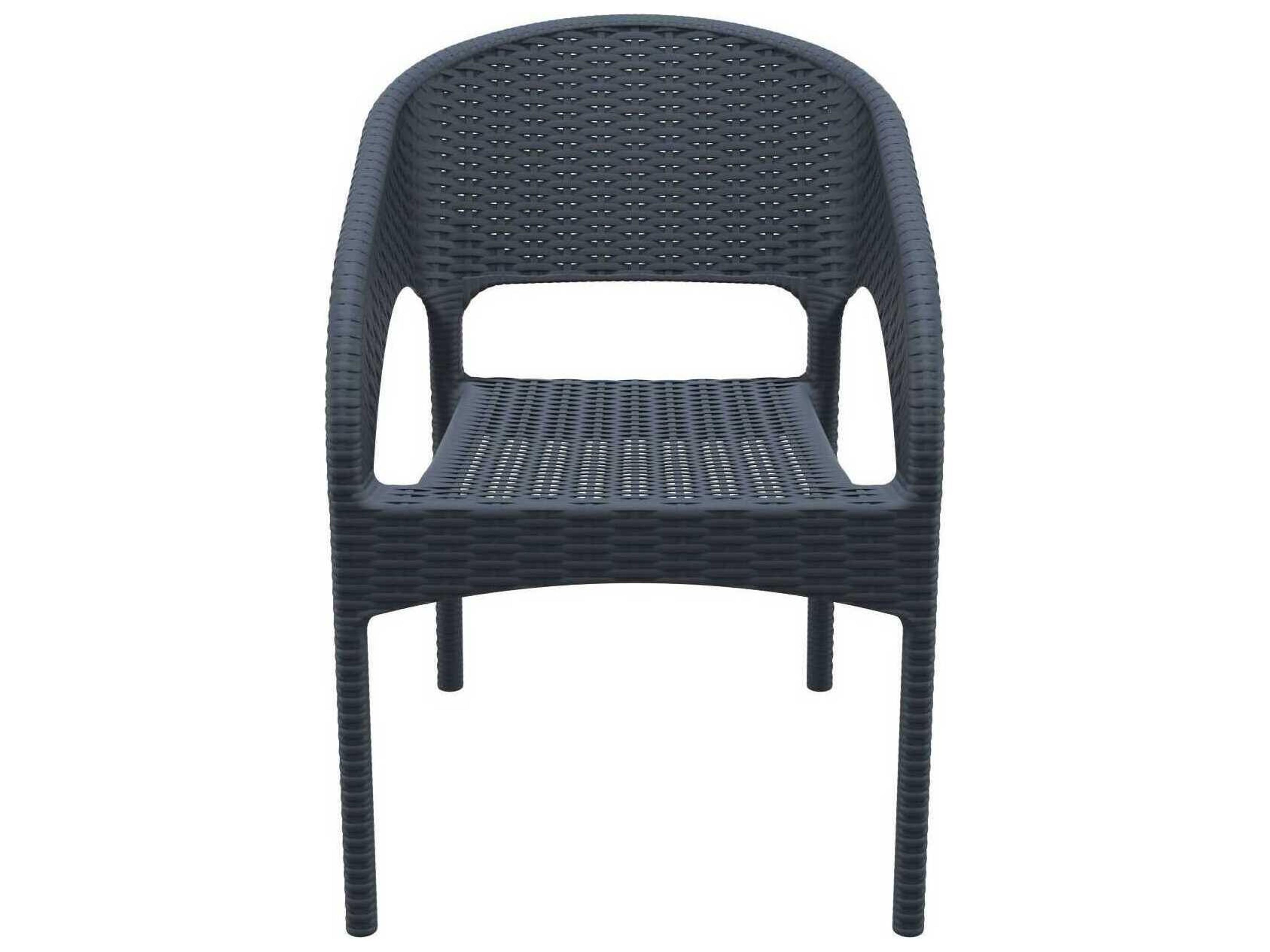 Compamia Panama Dark Gray Resin Dining Chair
