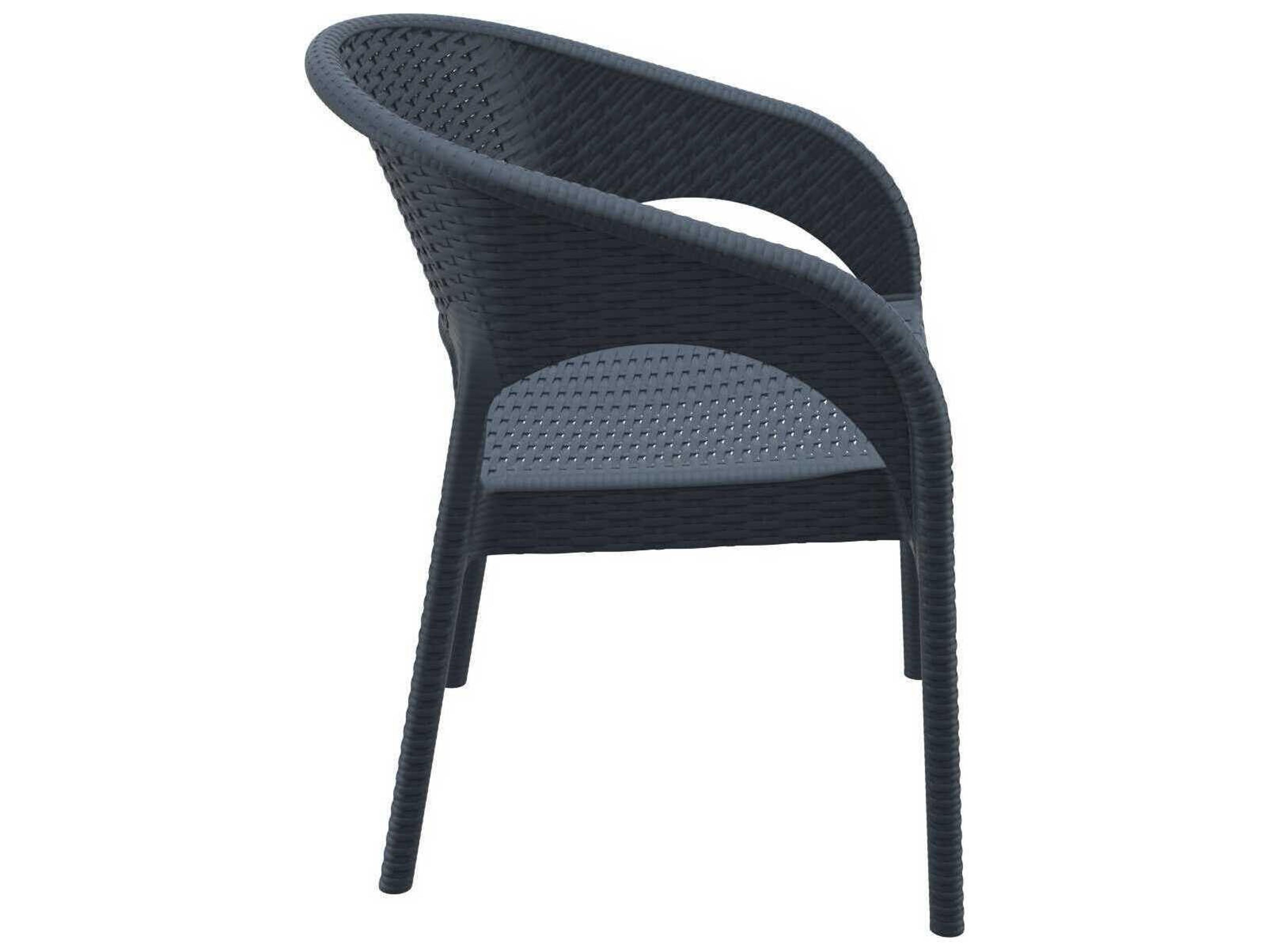 Compamia Panama Dark Gray Resin Dining Chair