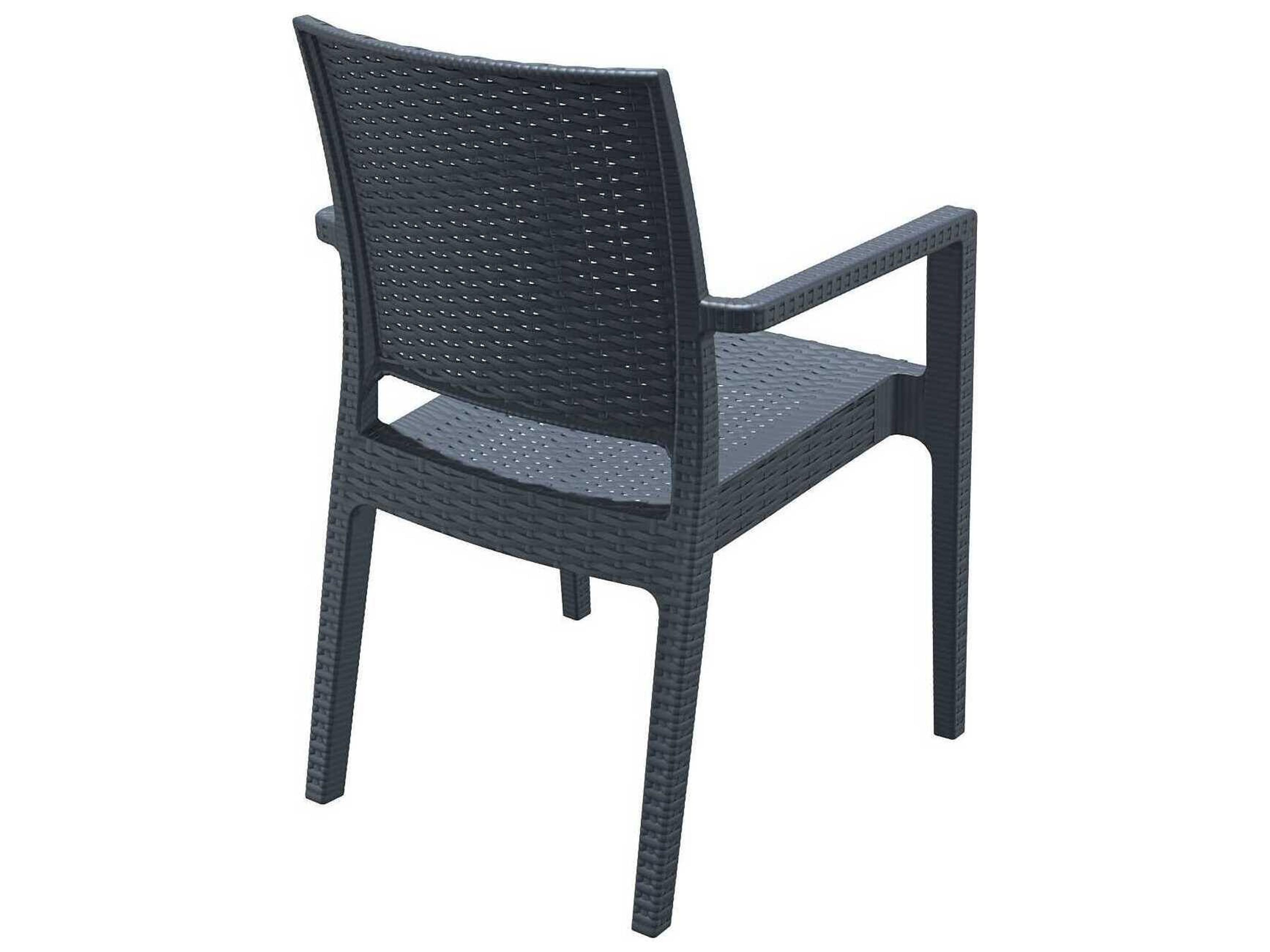 Compamia Ibiza Dark Gray Resin Dining Chair