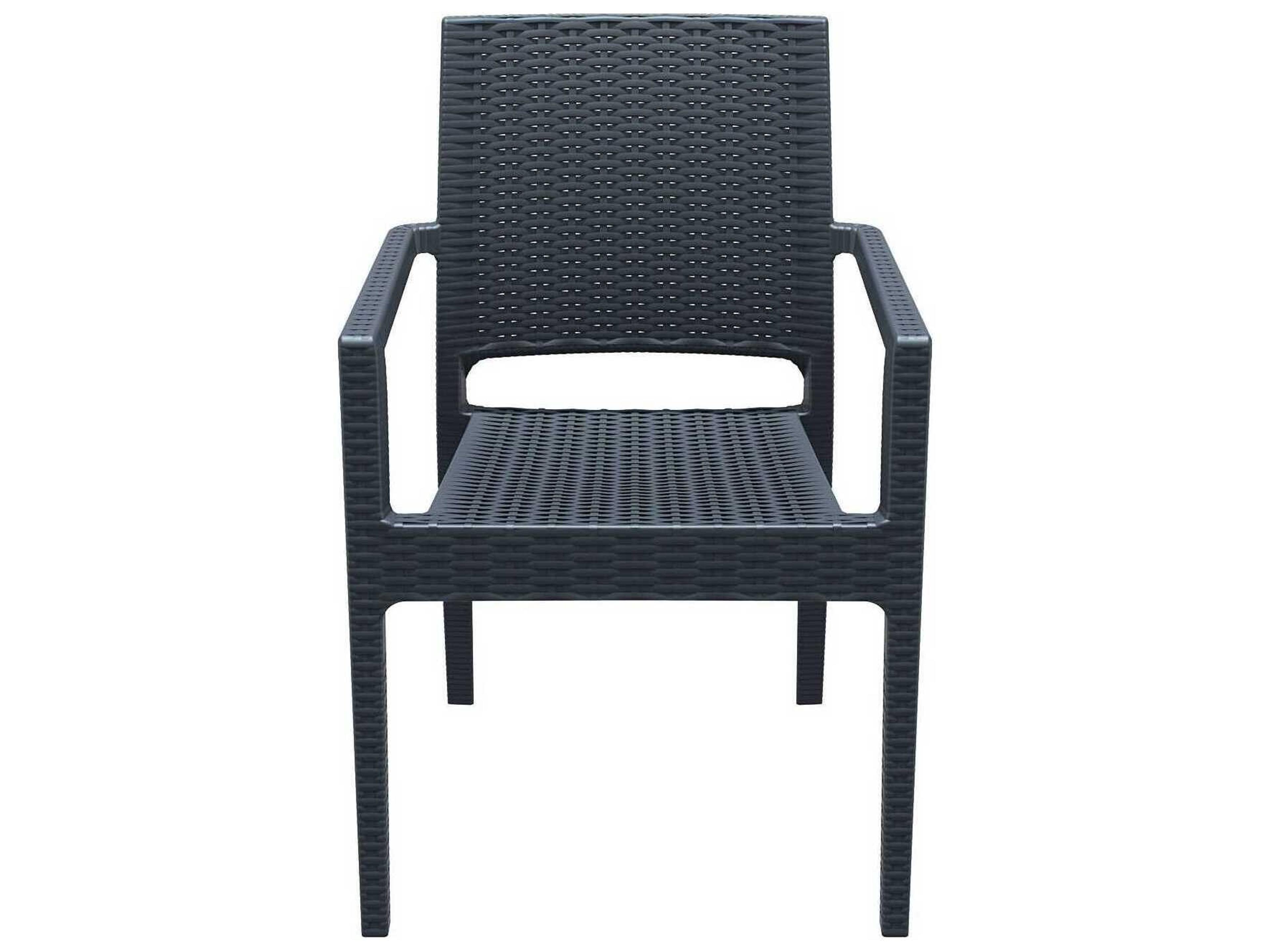 Compamia Ibiza Dark Gray Resin Dining Chair