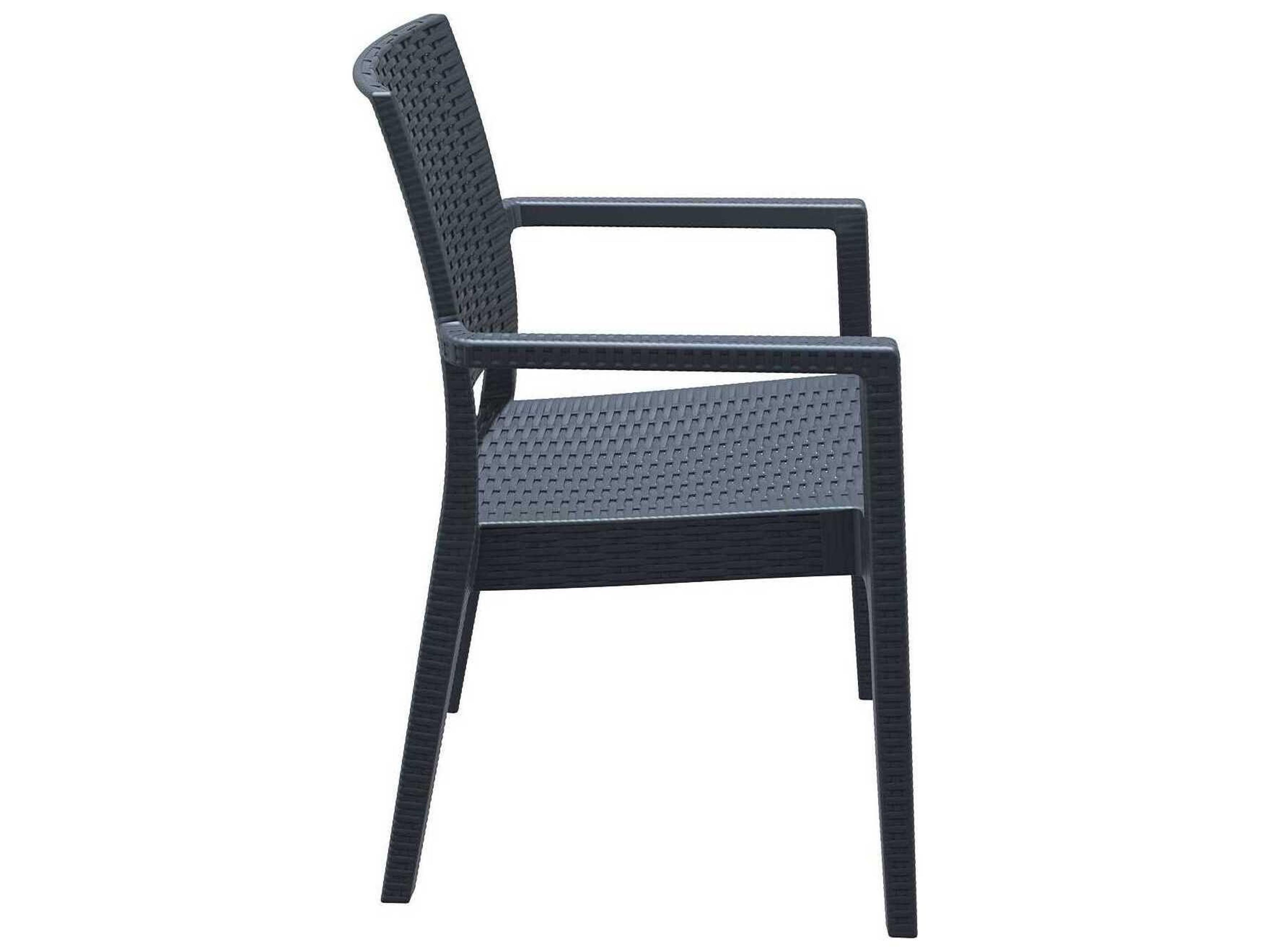 Compamia Ibiza Dark Gray Resin Dining Chair