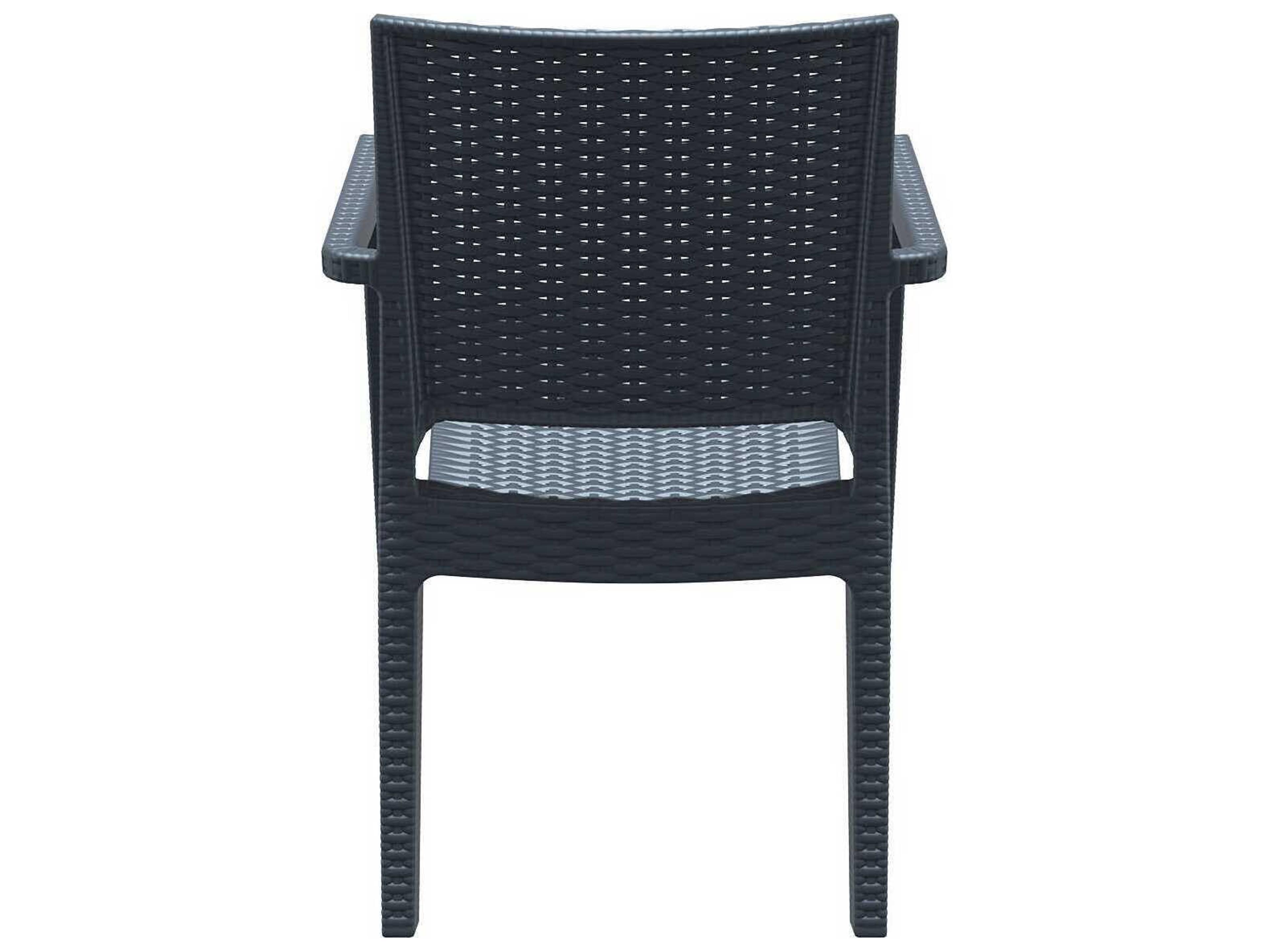 Compamia Ibiza Dark Gray Resin Dining Chair