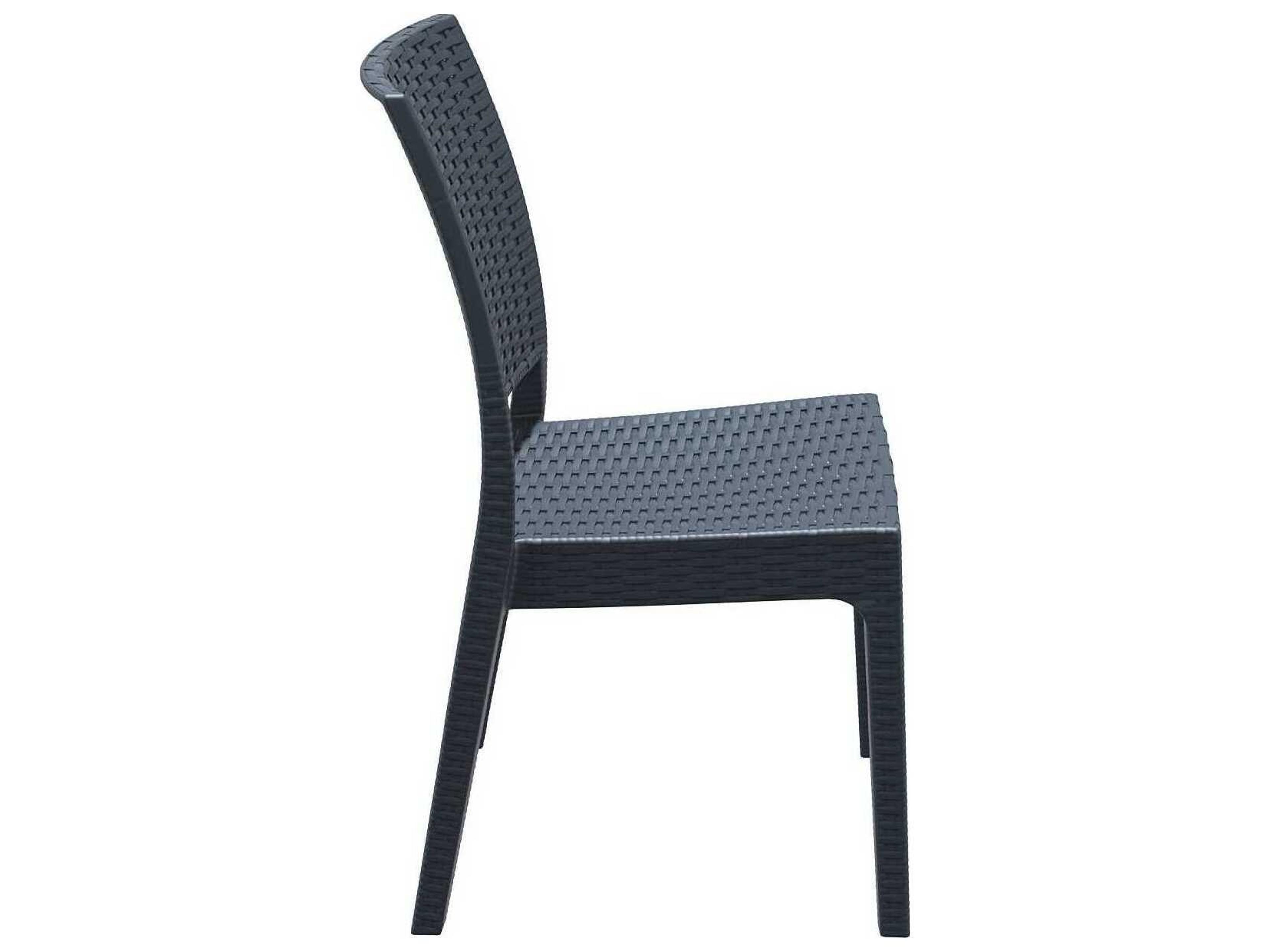 Compamia Florida Dark Gray Resin Dining Chair