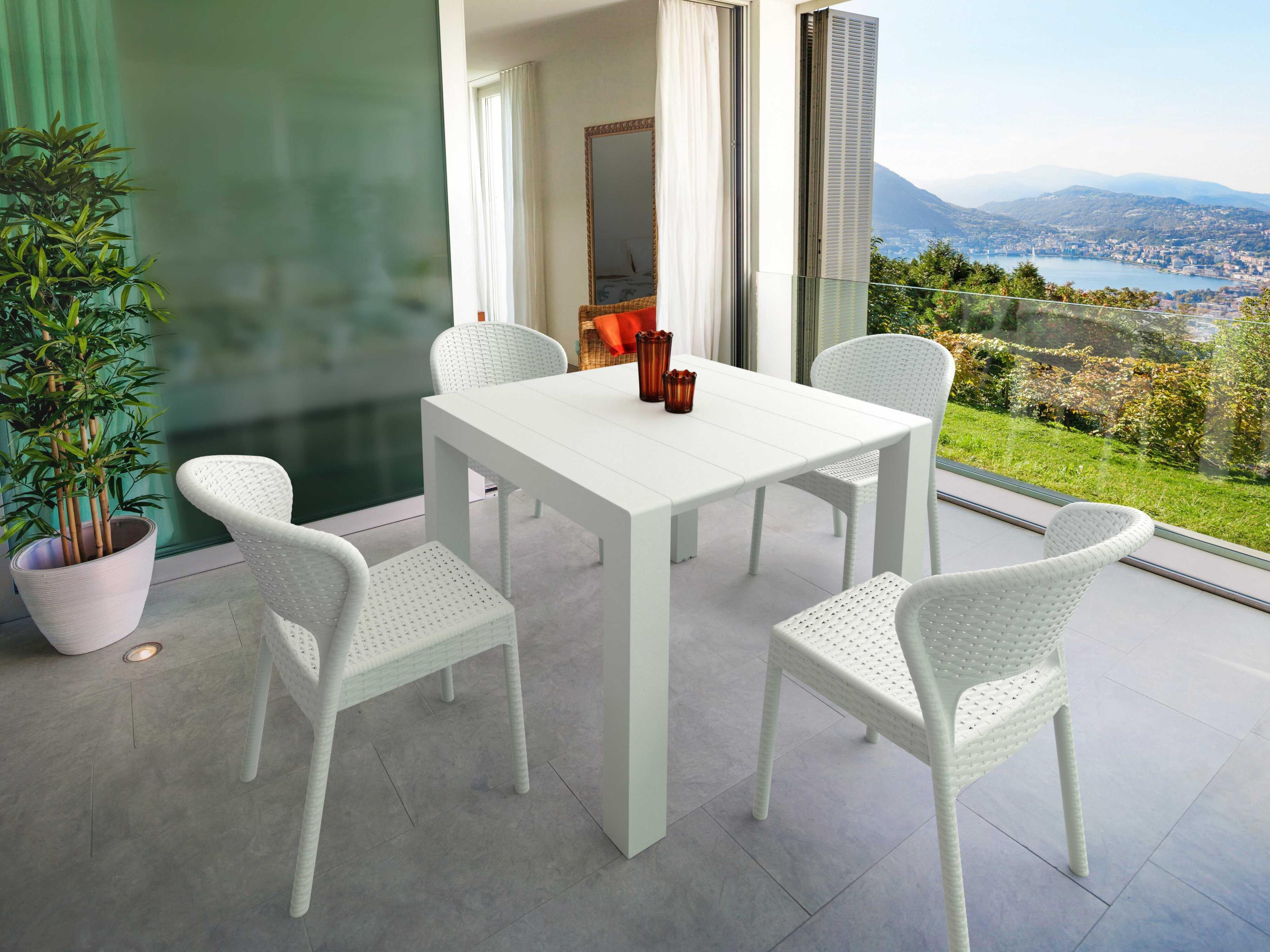 Daytona White Resin Dining Set