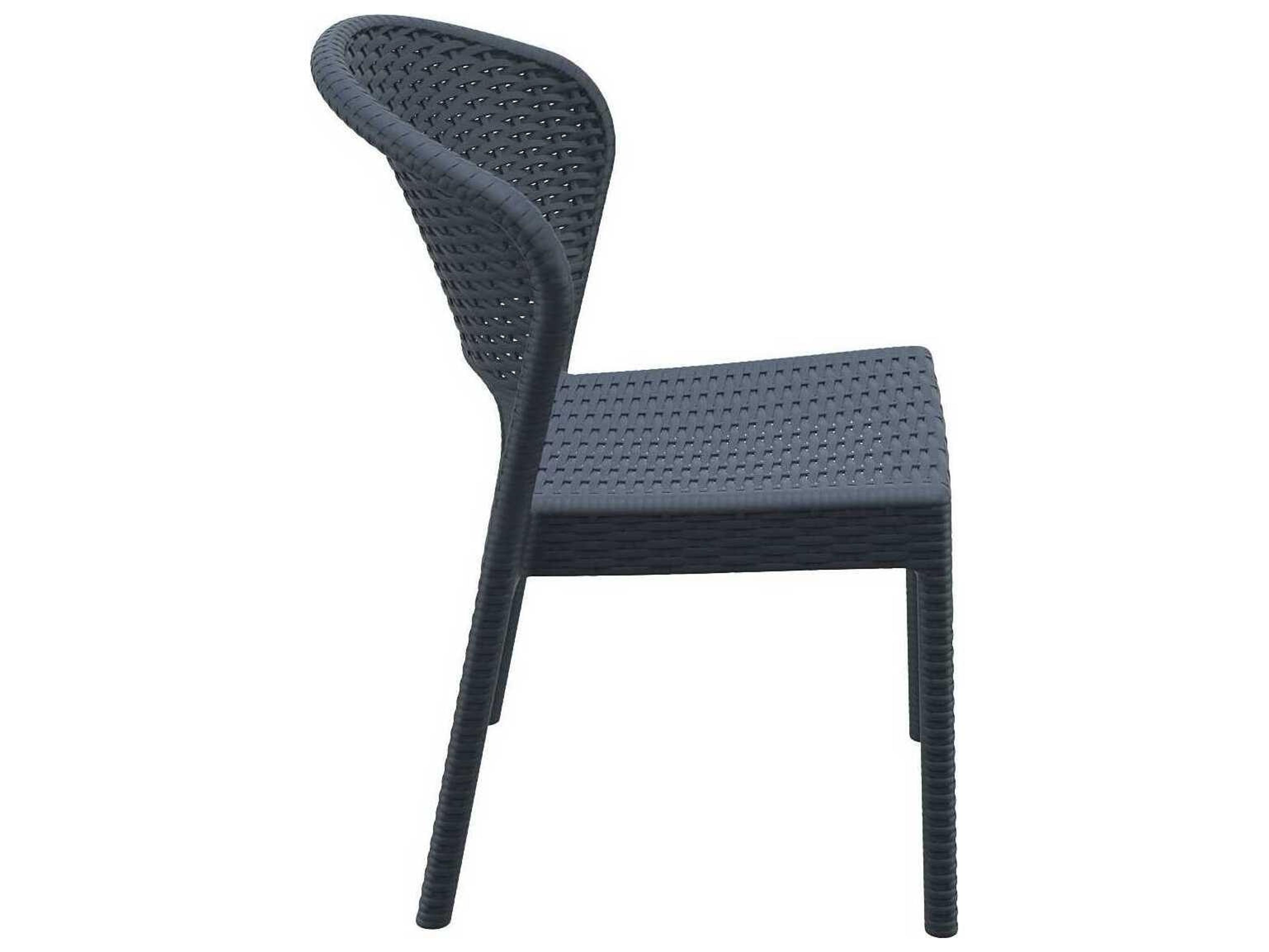 Compamia Daytona Dark Gray Resin Dining Chair
