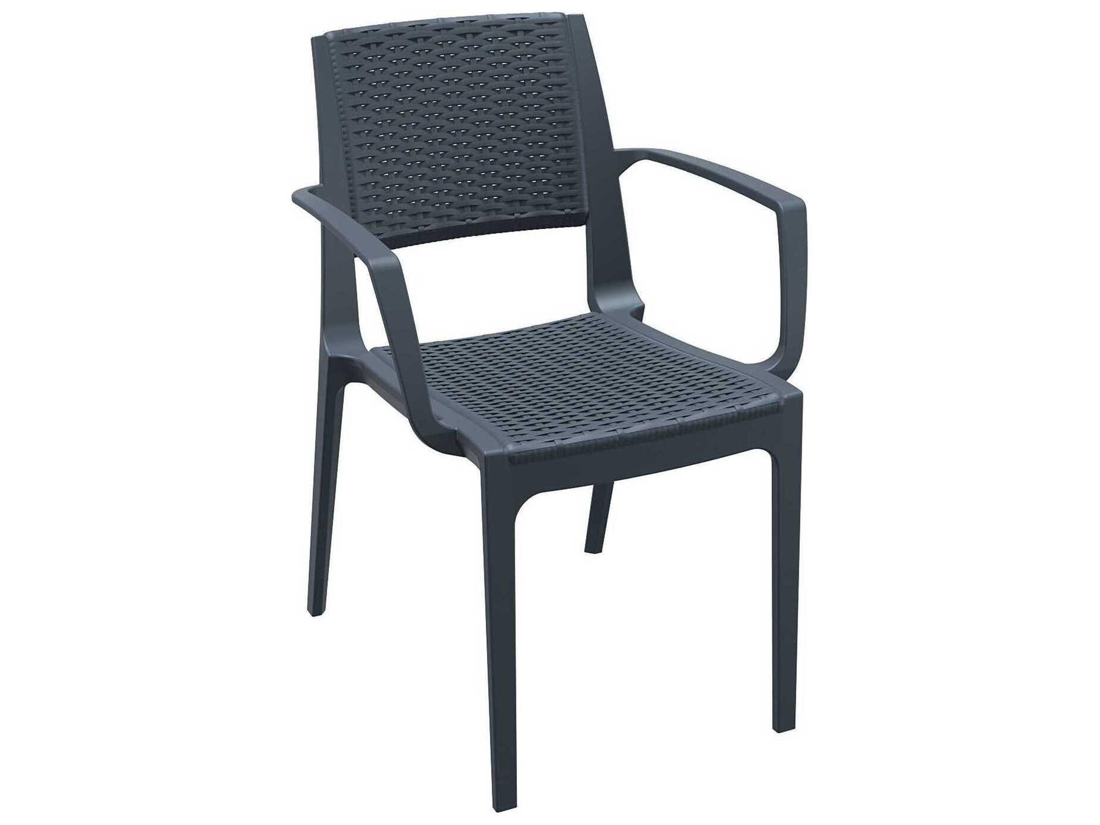 Capri Dark Gray Resin Dining Chair