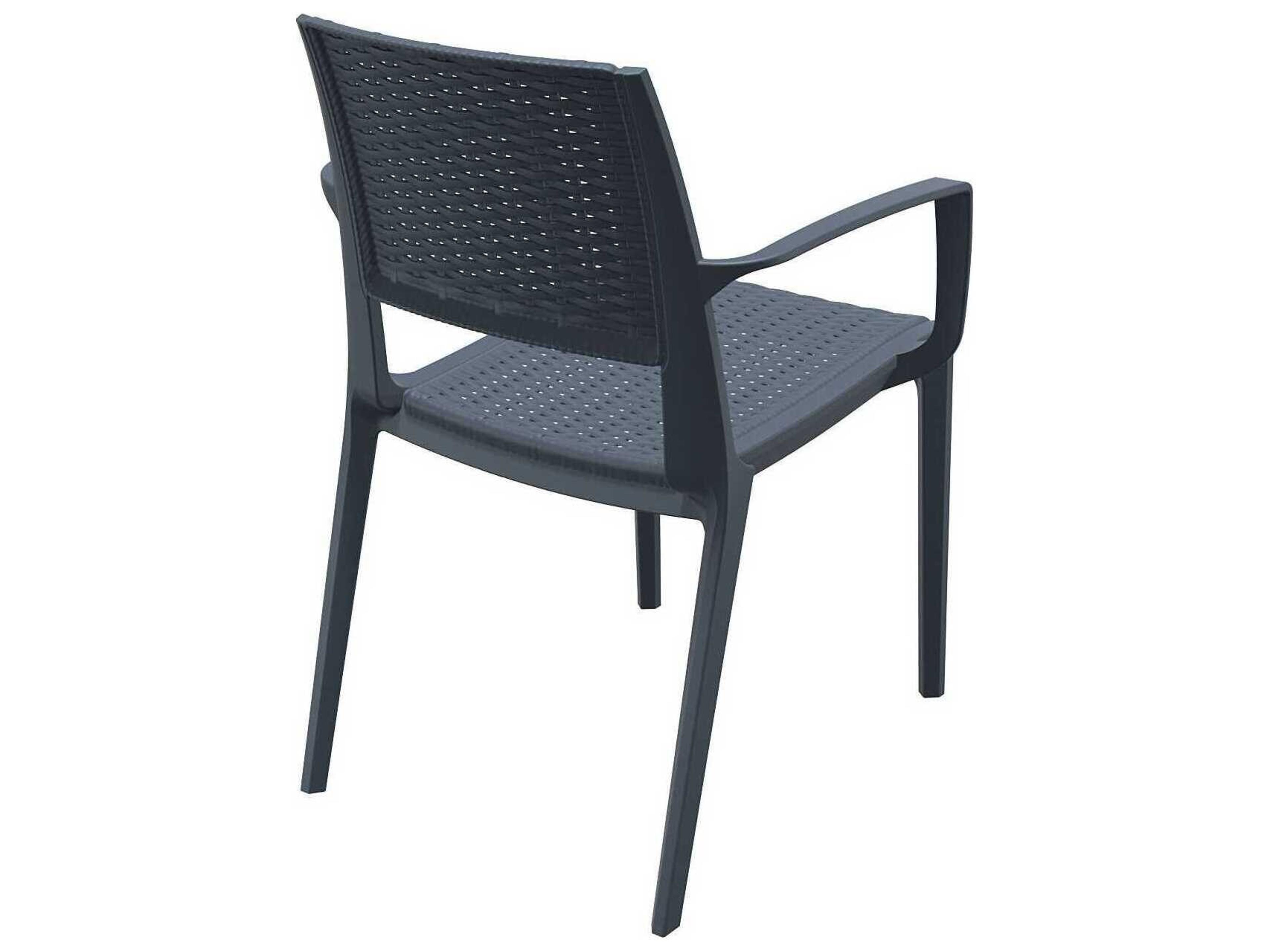 Compamia Capri Dark Gray Resin Dining Chair