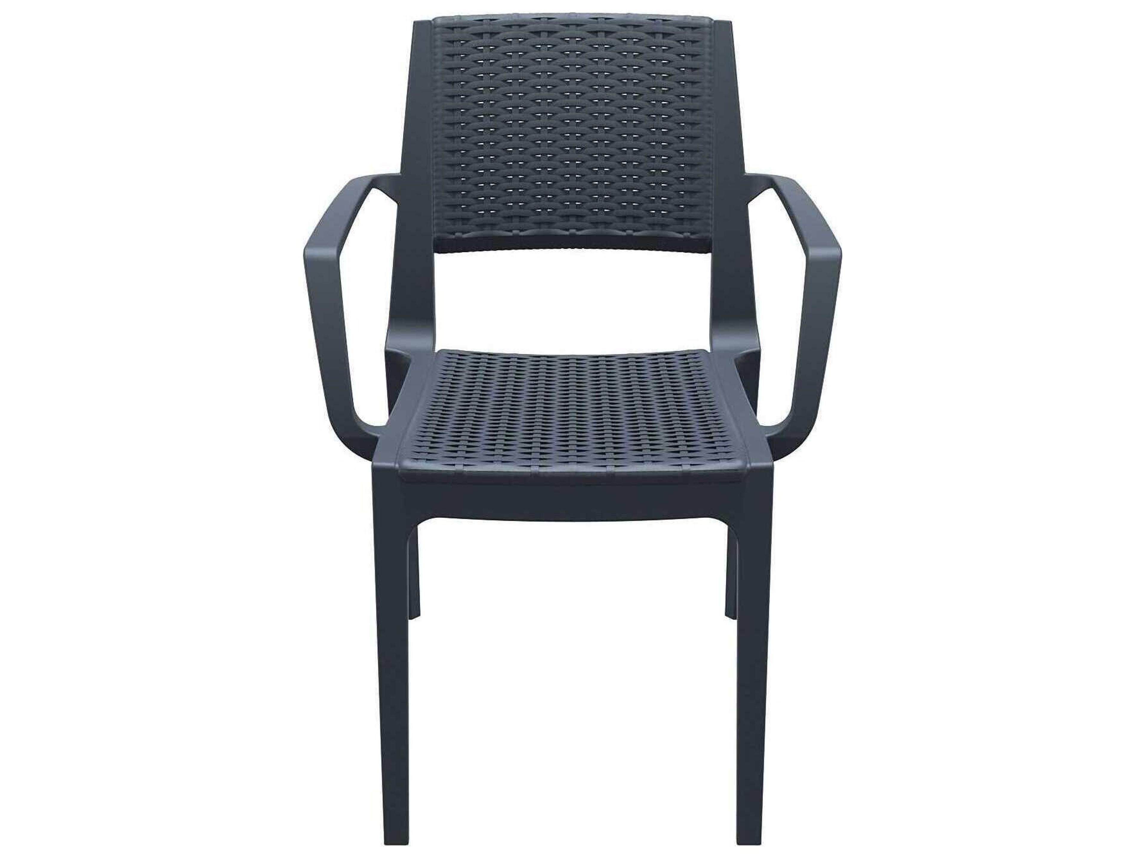 Compamia Capri Dark Gray Resin Dining Chair
