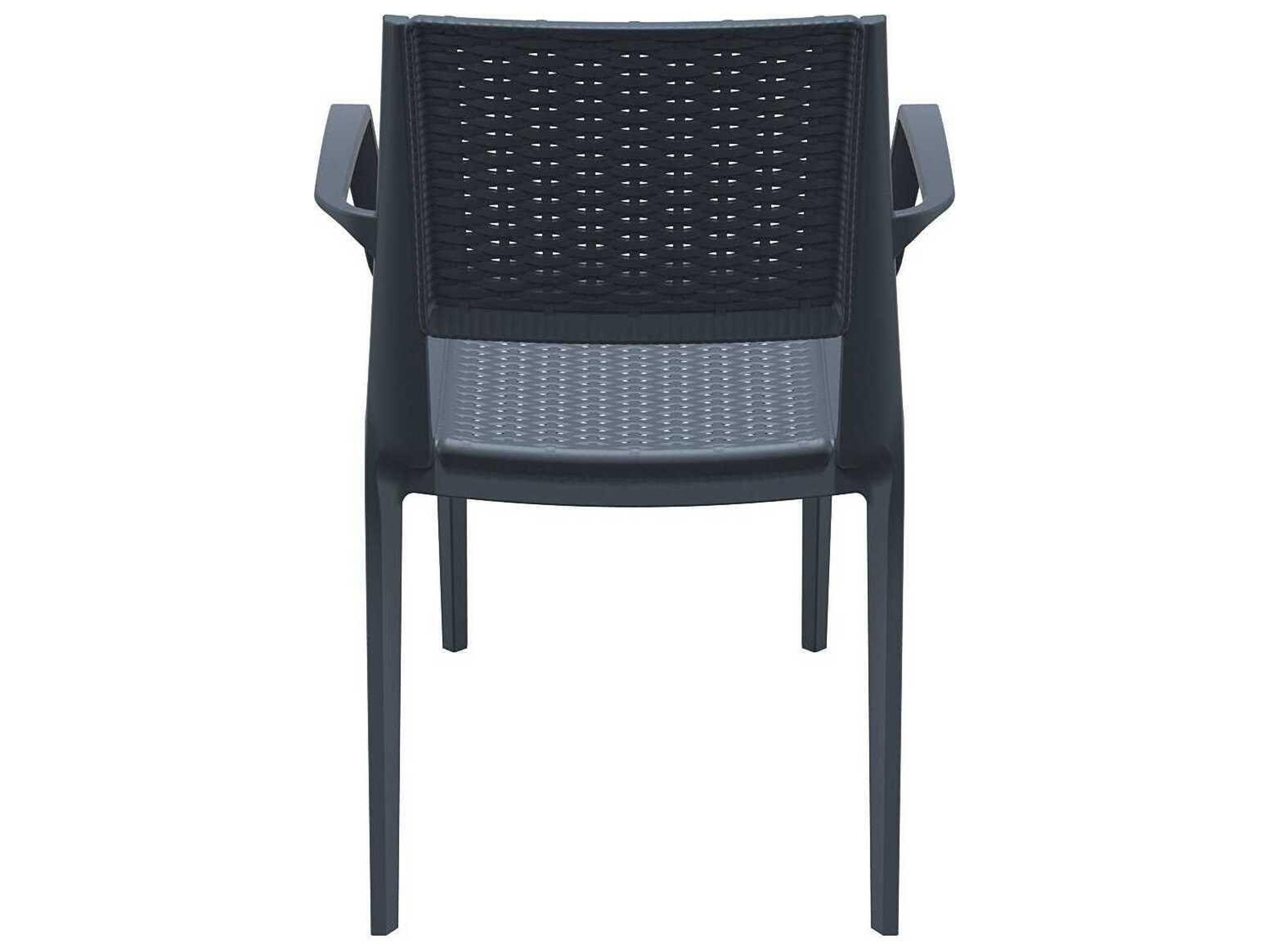 Compamia Capri Dark Gray Resin Dining Chair