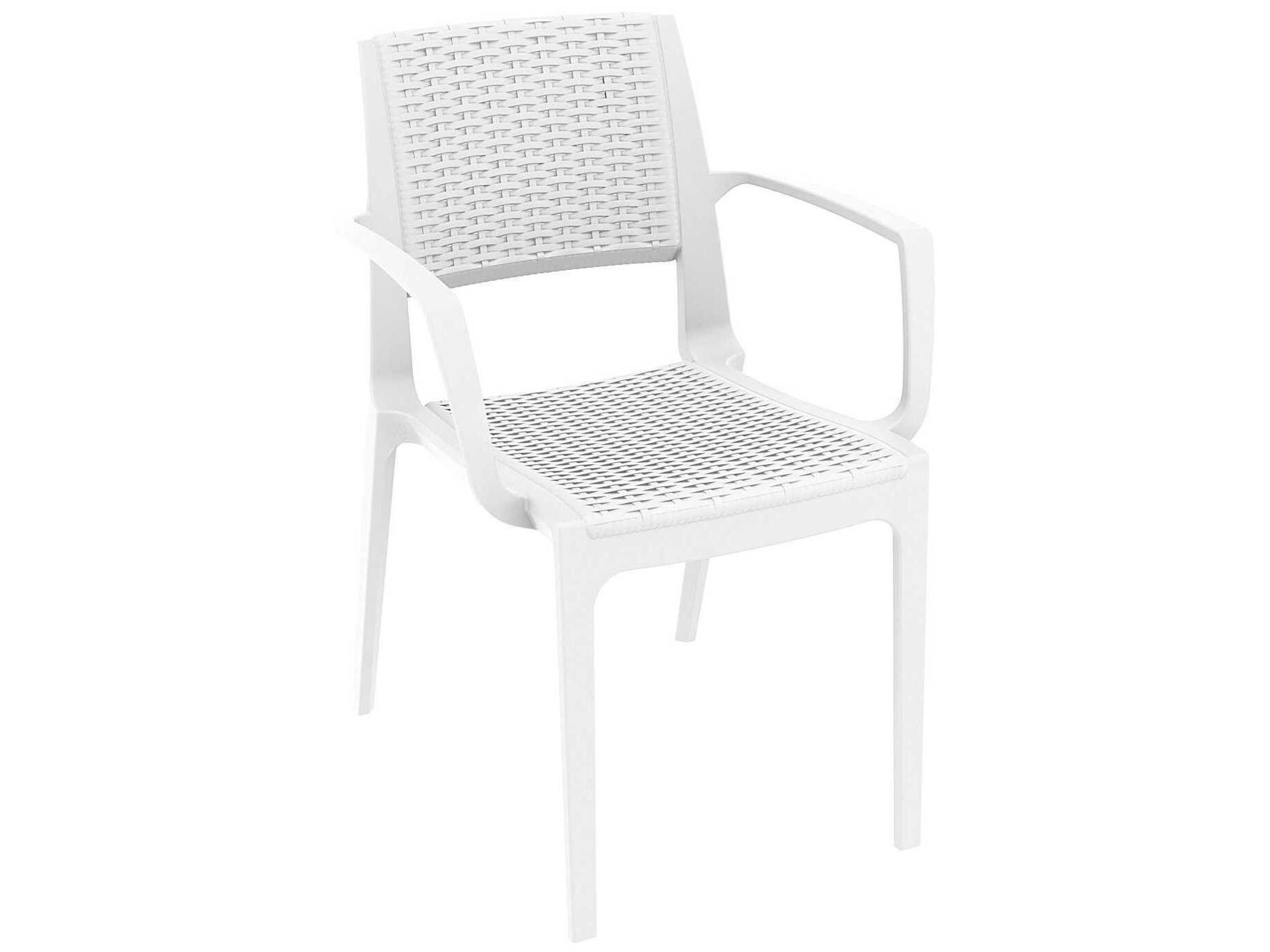 Capri White Resin Dining Chair