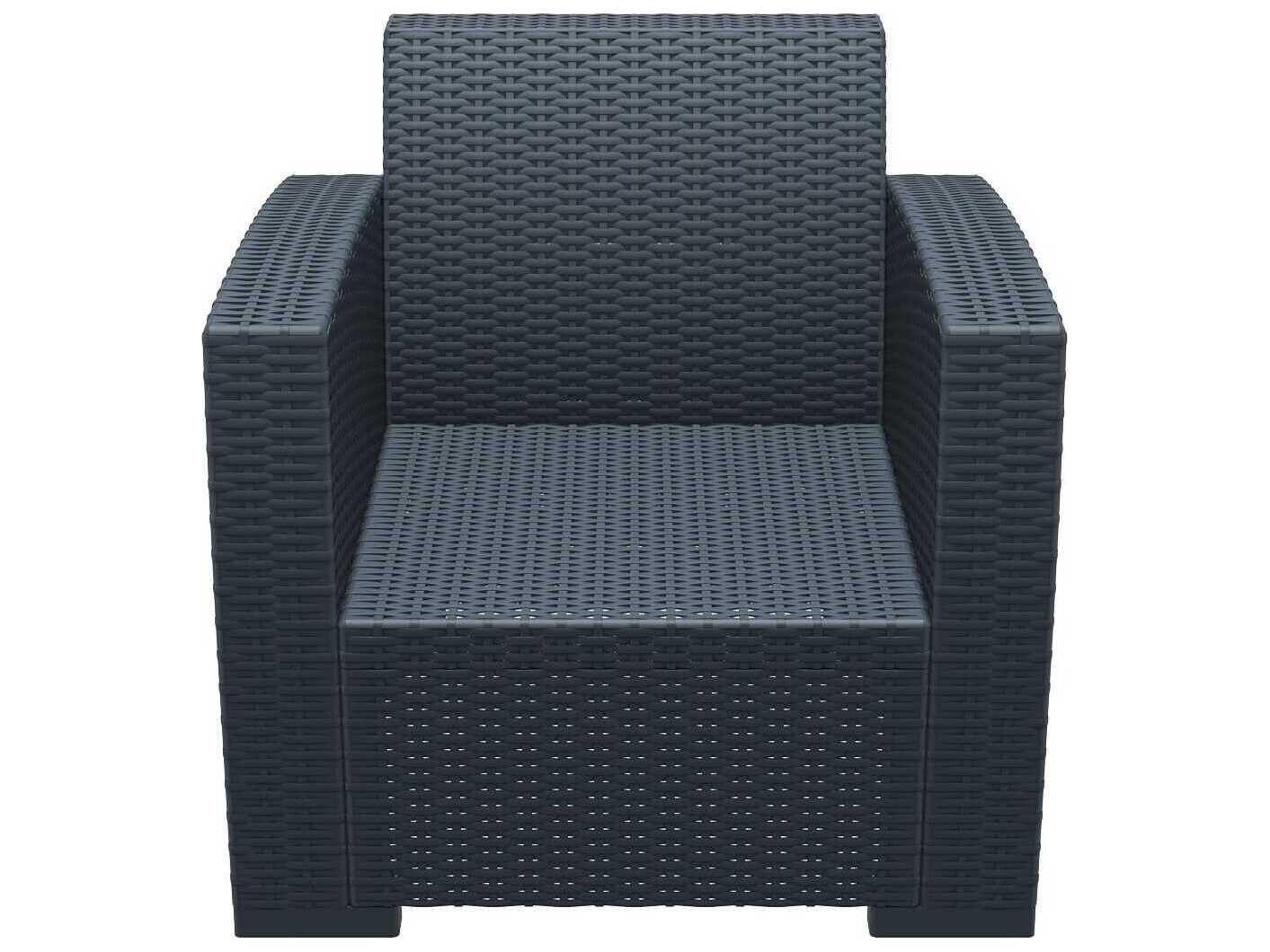 Compamia Monaco Dark Gray Resin Cushion Lounge Chair