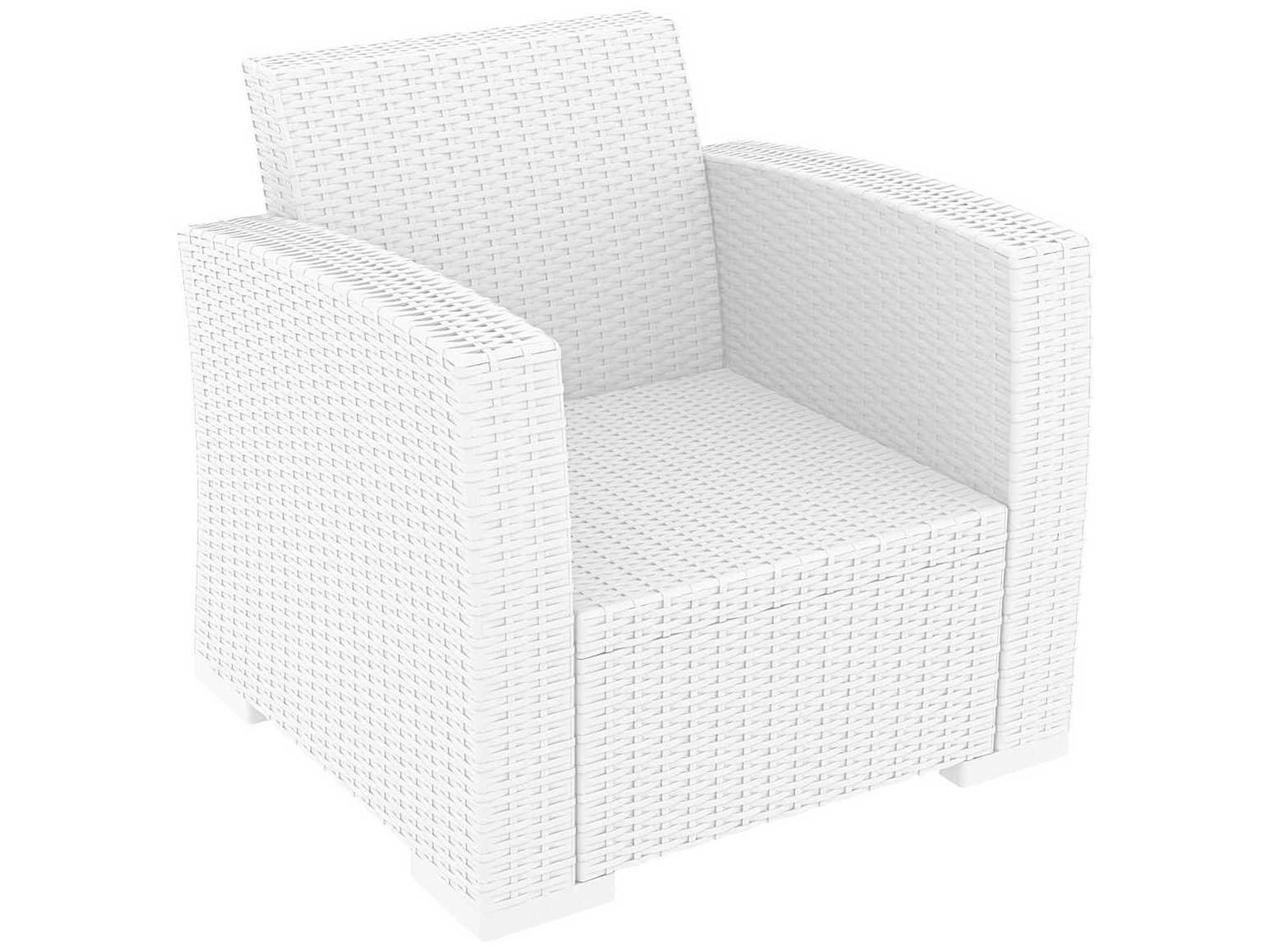 Compamia Monaco White Resin Cushion Lounge Chair