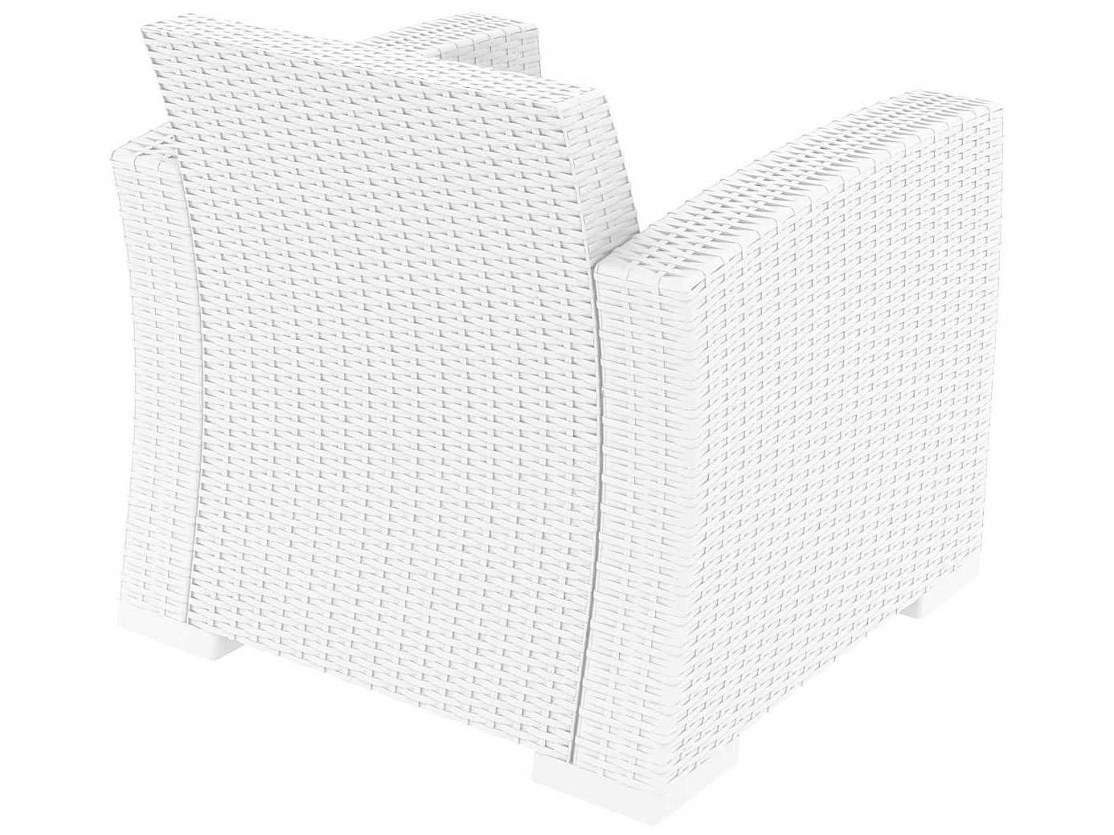 Compamia Monaco White Resin Cushion Lounge Chair