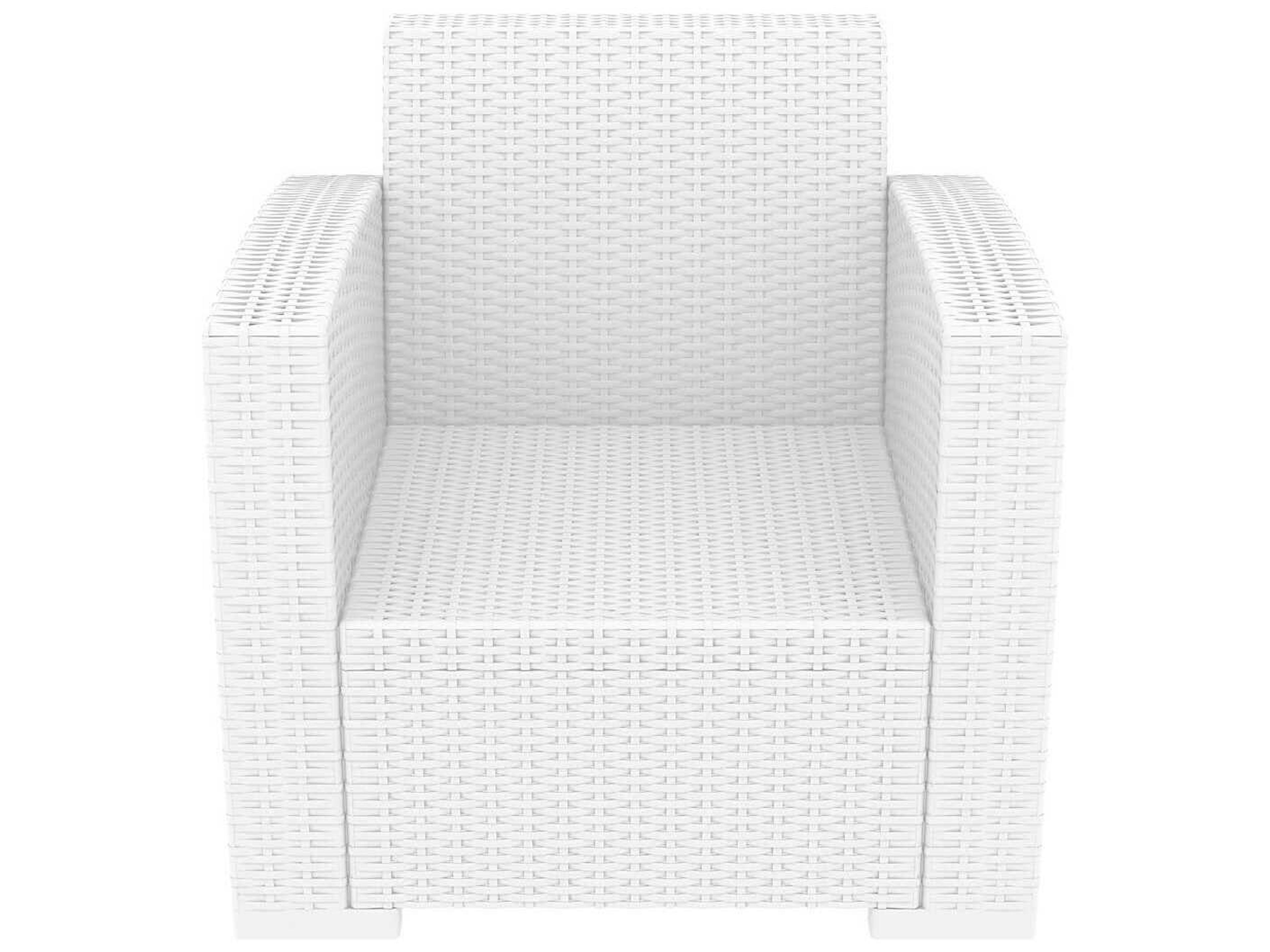 Compamia Monaco White Resin Cushion Lounge Chair