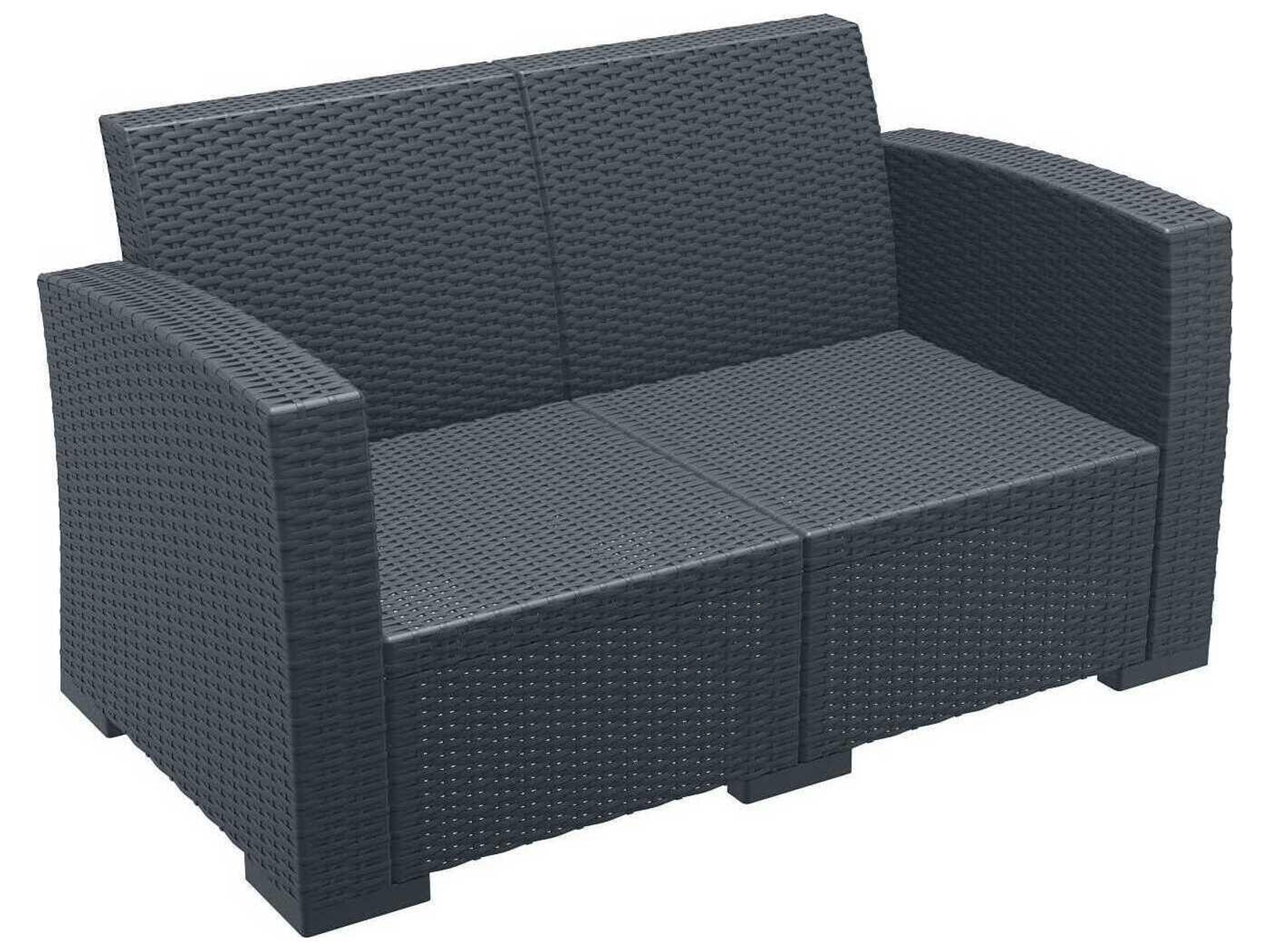 Compamia Monaco Dark Gray Resin Cushion Loveseat