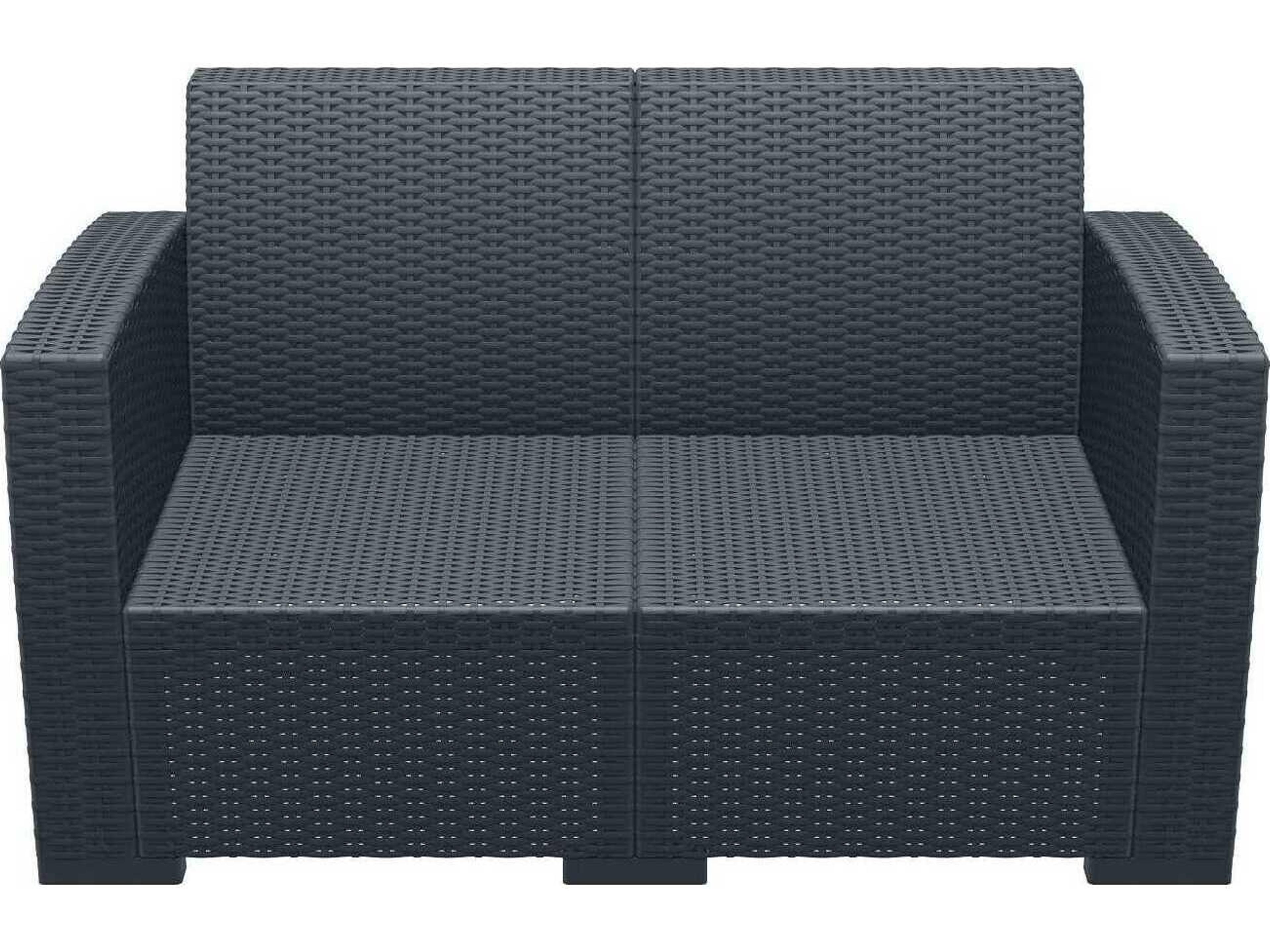 Compamia Monaco Dark Gray Resin Cushion Loveseat