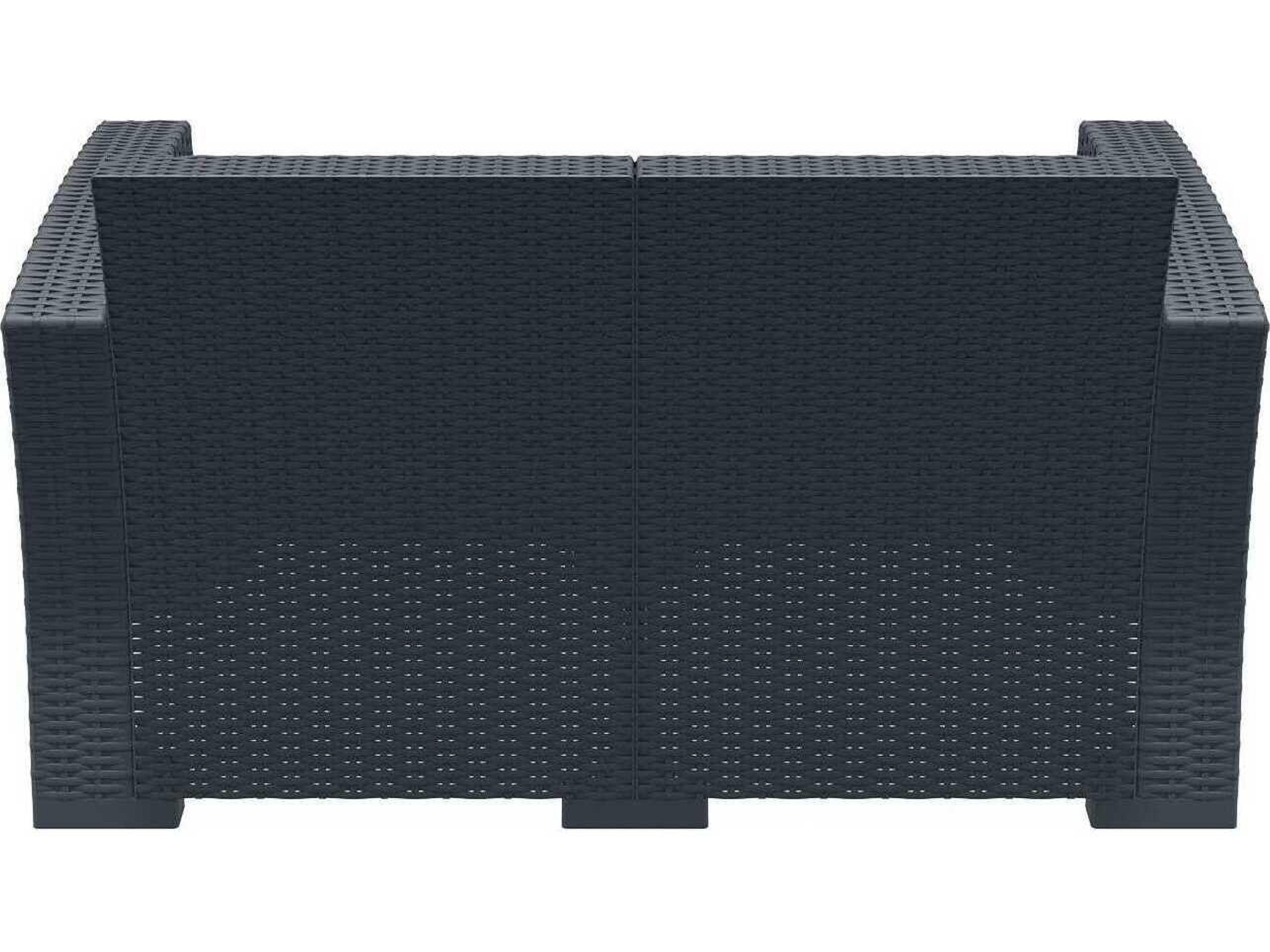 Compamia Monaco Dark Gray Resin Cushion Loveseat